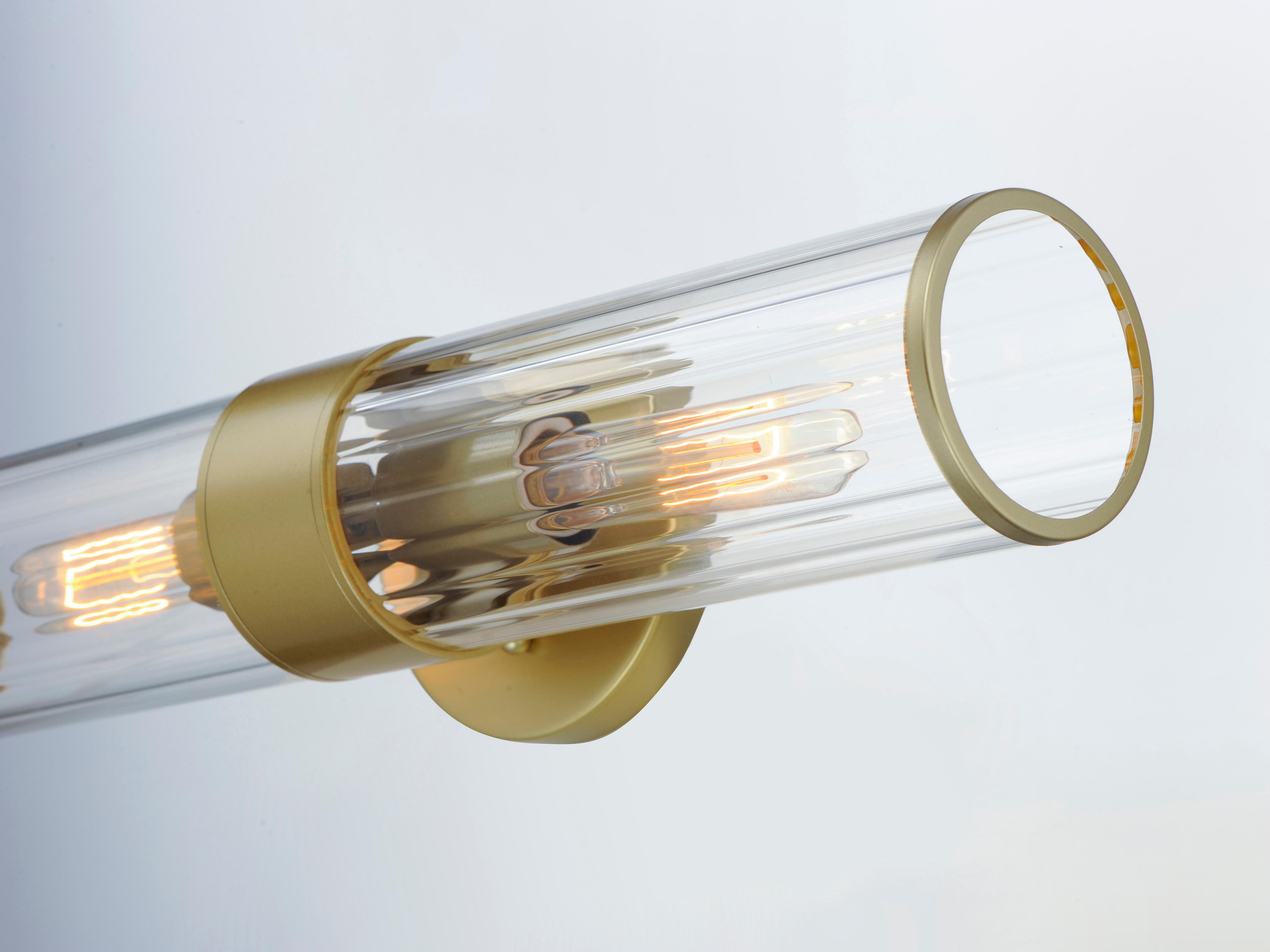 Maxim Lighting Crosby 2-Light Satin Brass Glass Wall Sconce