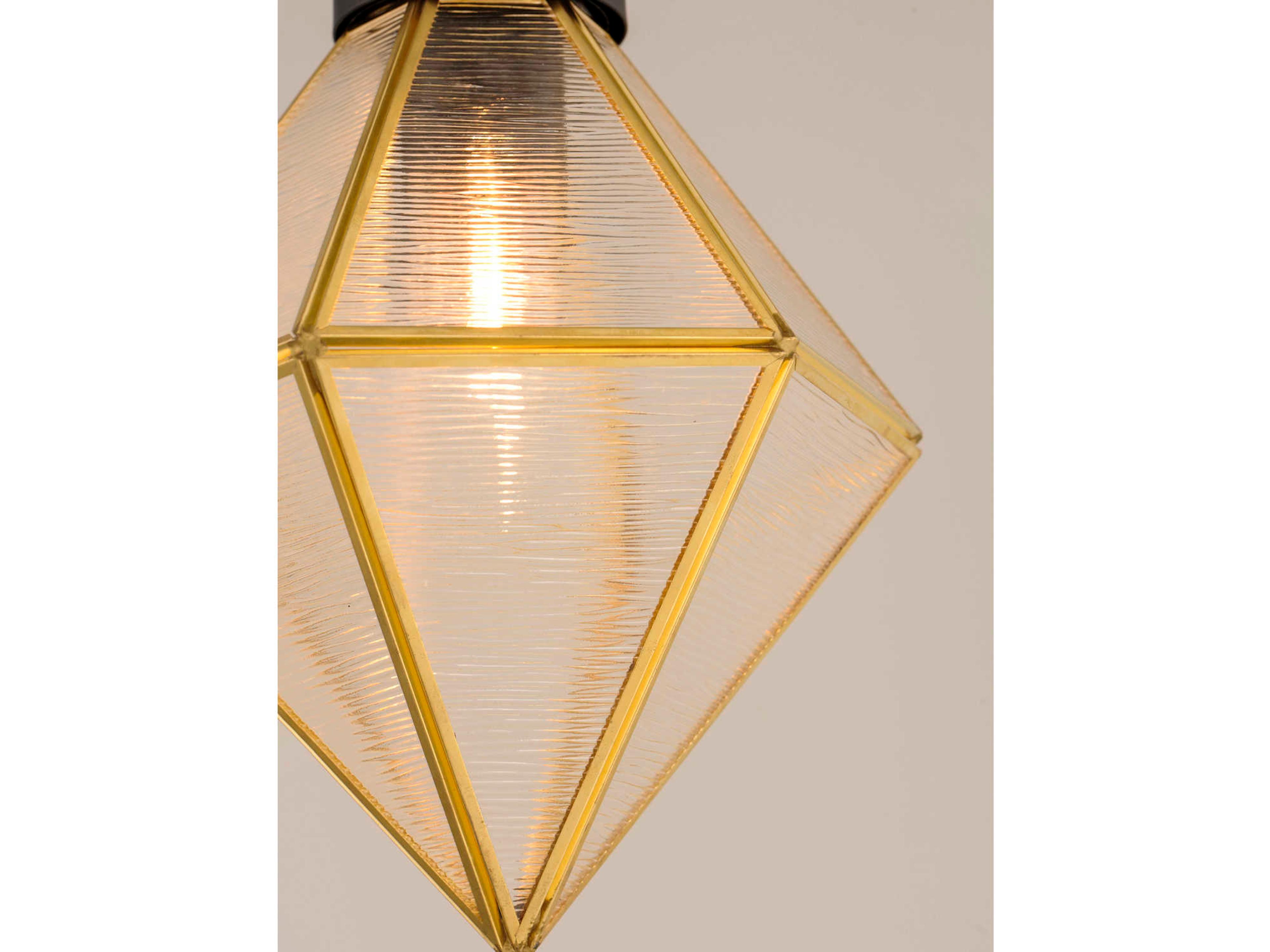 Maxim Lighting Adorn 1-Light Black Burnished Brass Glass Geometric Mini Pendant