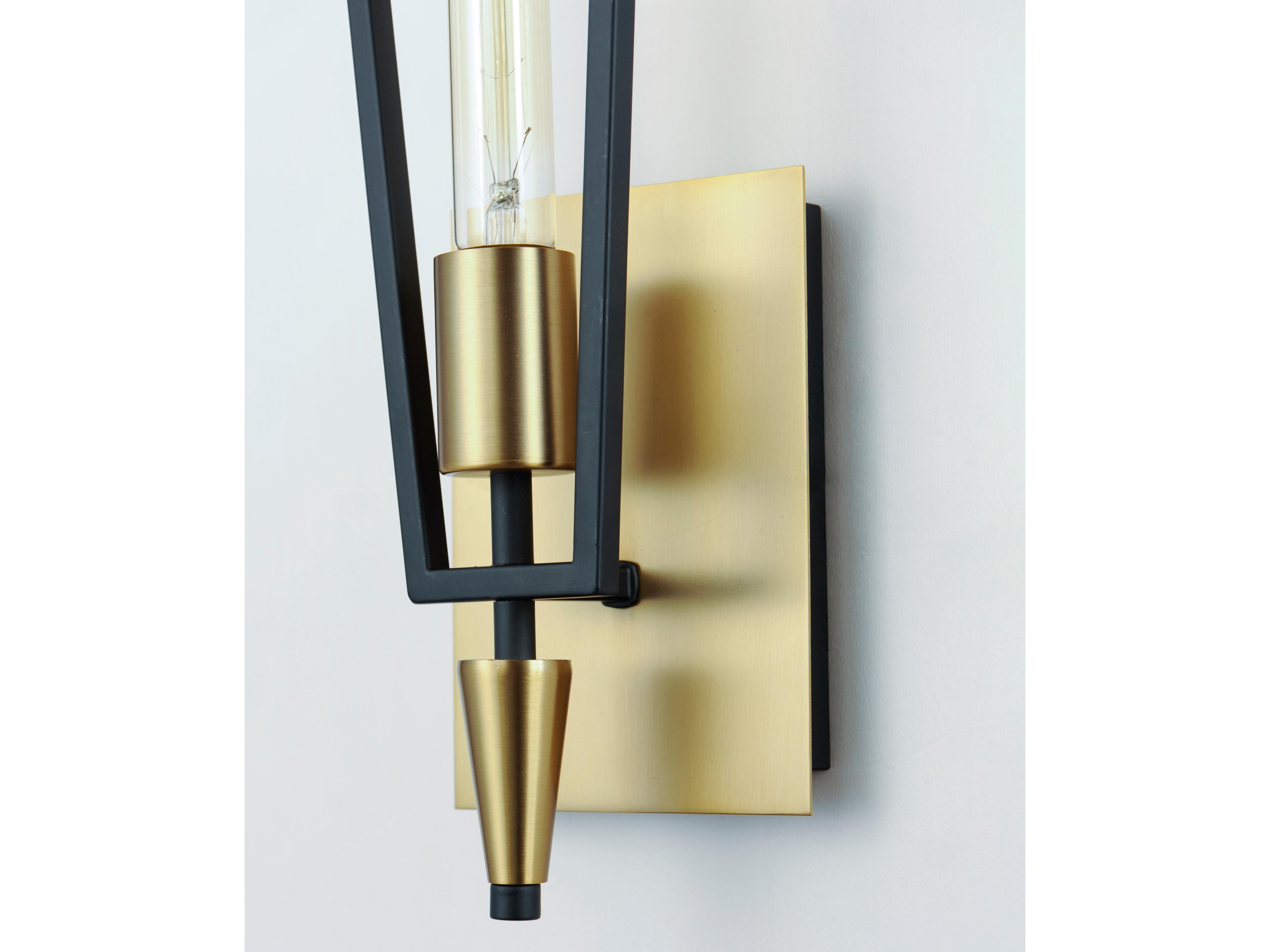 Maxim Lighting Wings 1-Light Black Satin Brass Wall Sconce