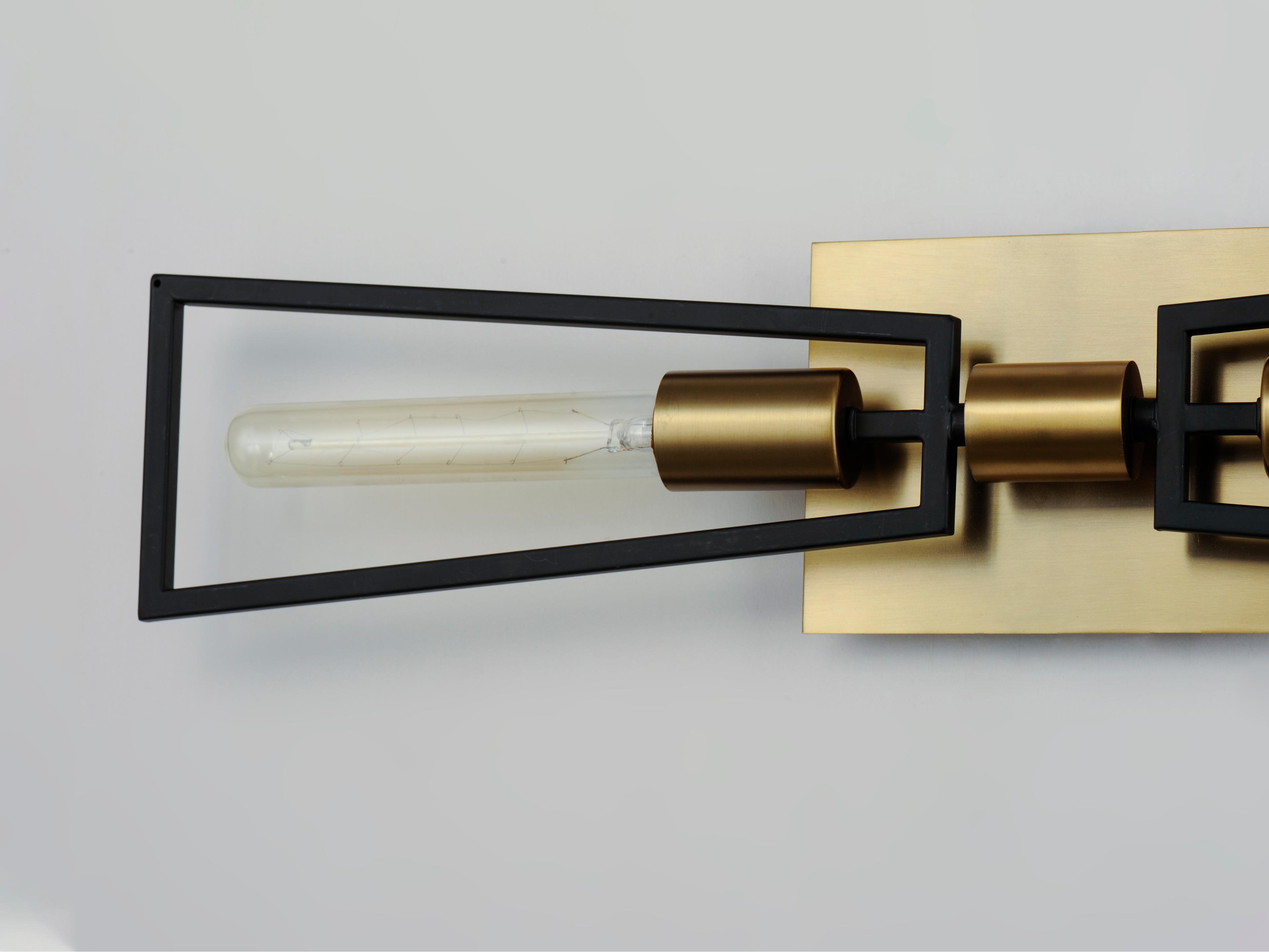 Maxim Lighting Wings 2-Light Black Satin Brass Wall Sconce