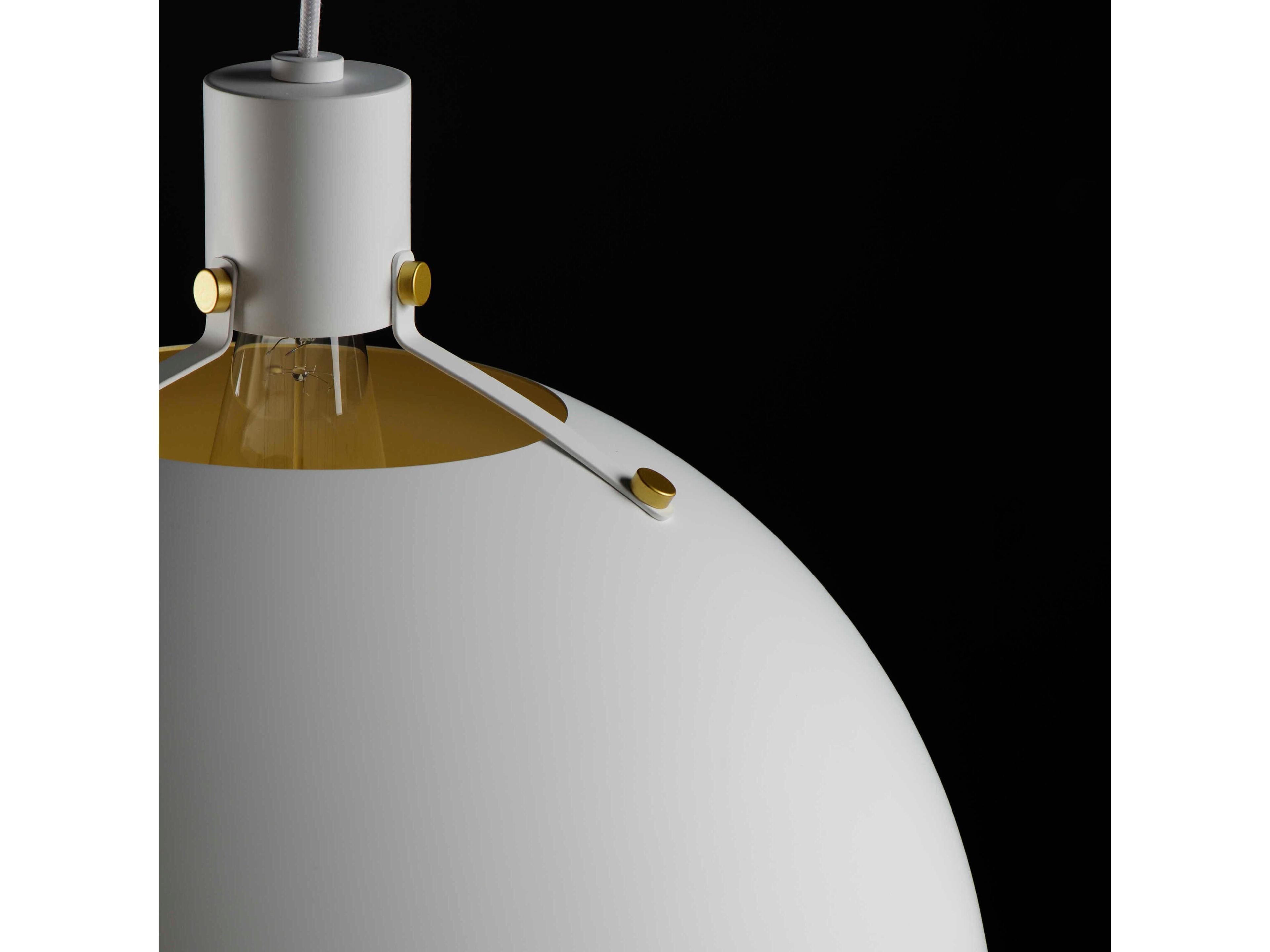 Maxim Lighting Dawn 1-Light White Satin Brass Dome Pendant