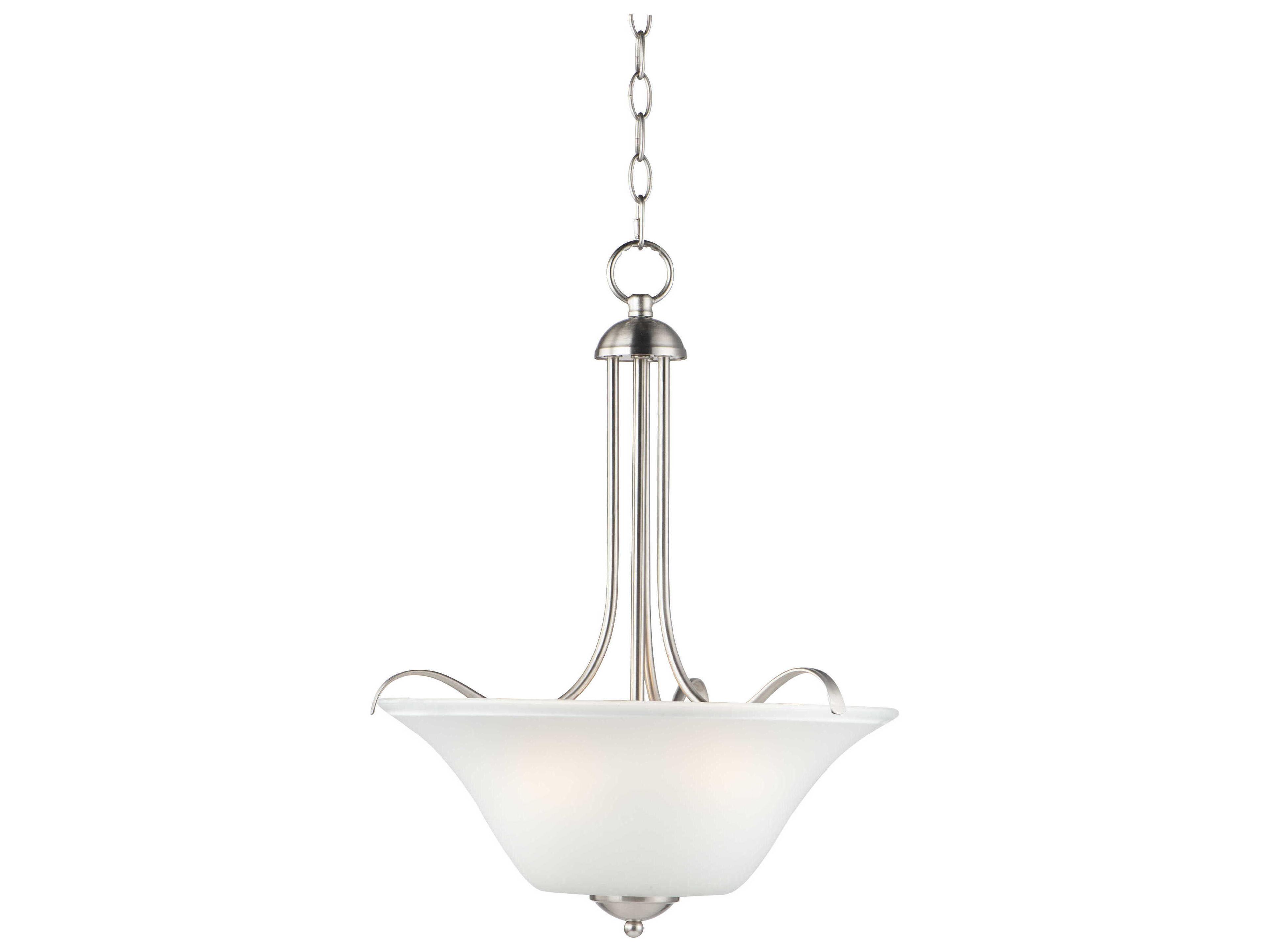Vital 3-Light Satin Nickel Glass Bell Pendant
