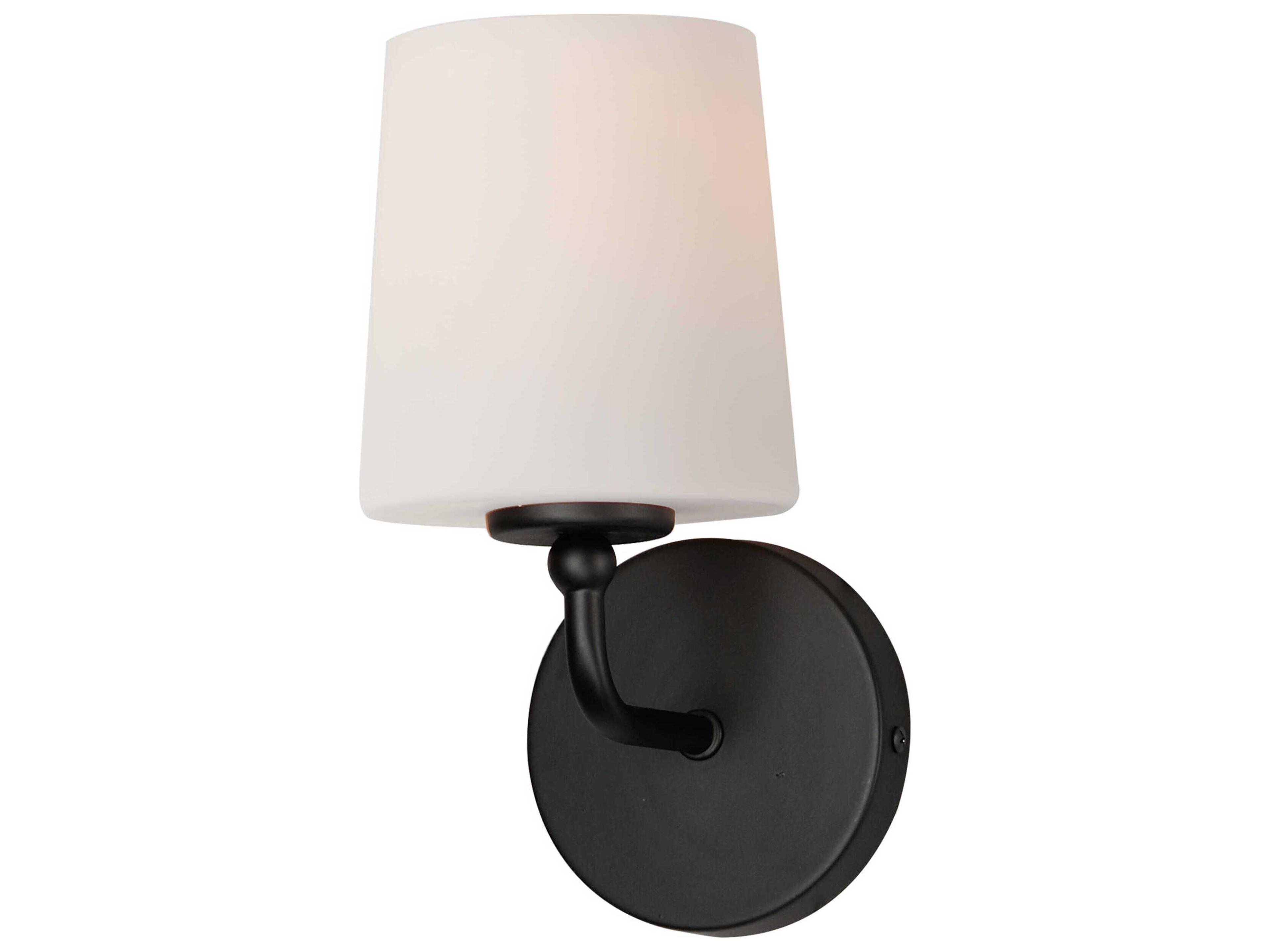 Bristol 1-Light Black Glass Wall Sconce