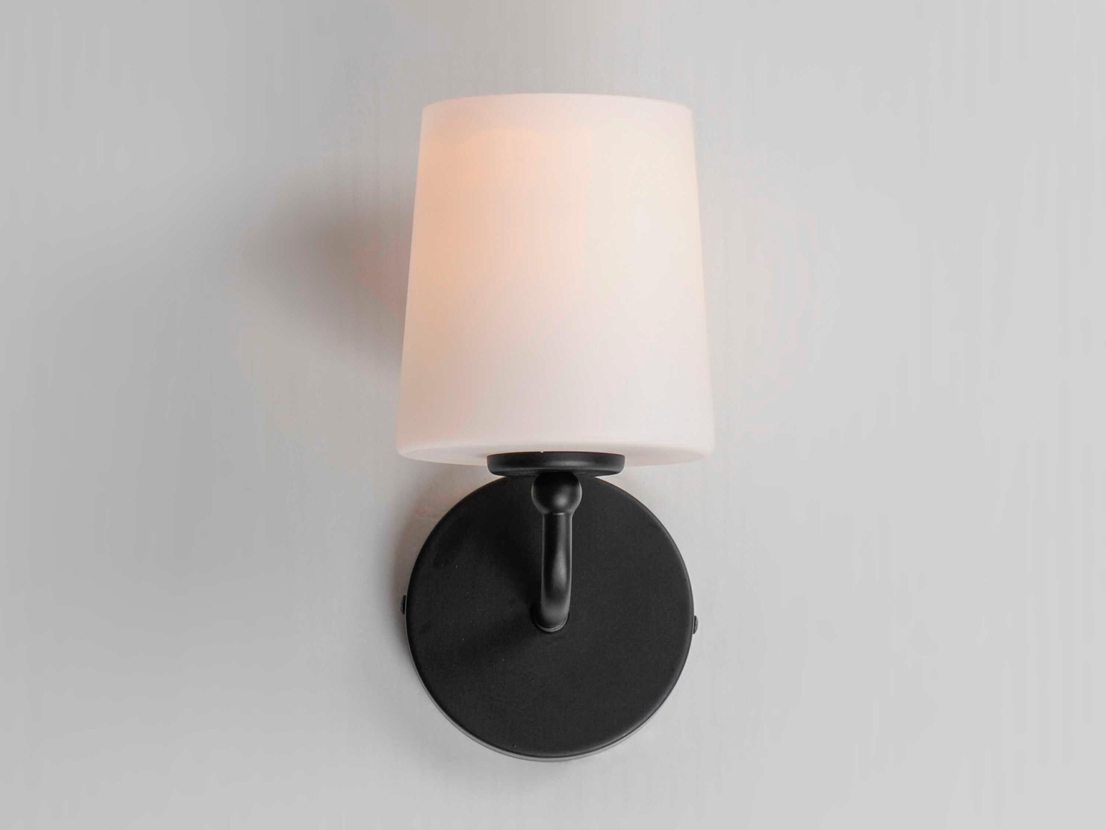 Maxim Lighting Bristol 1-Light Black Glass Wall Sconce