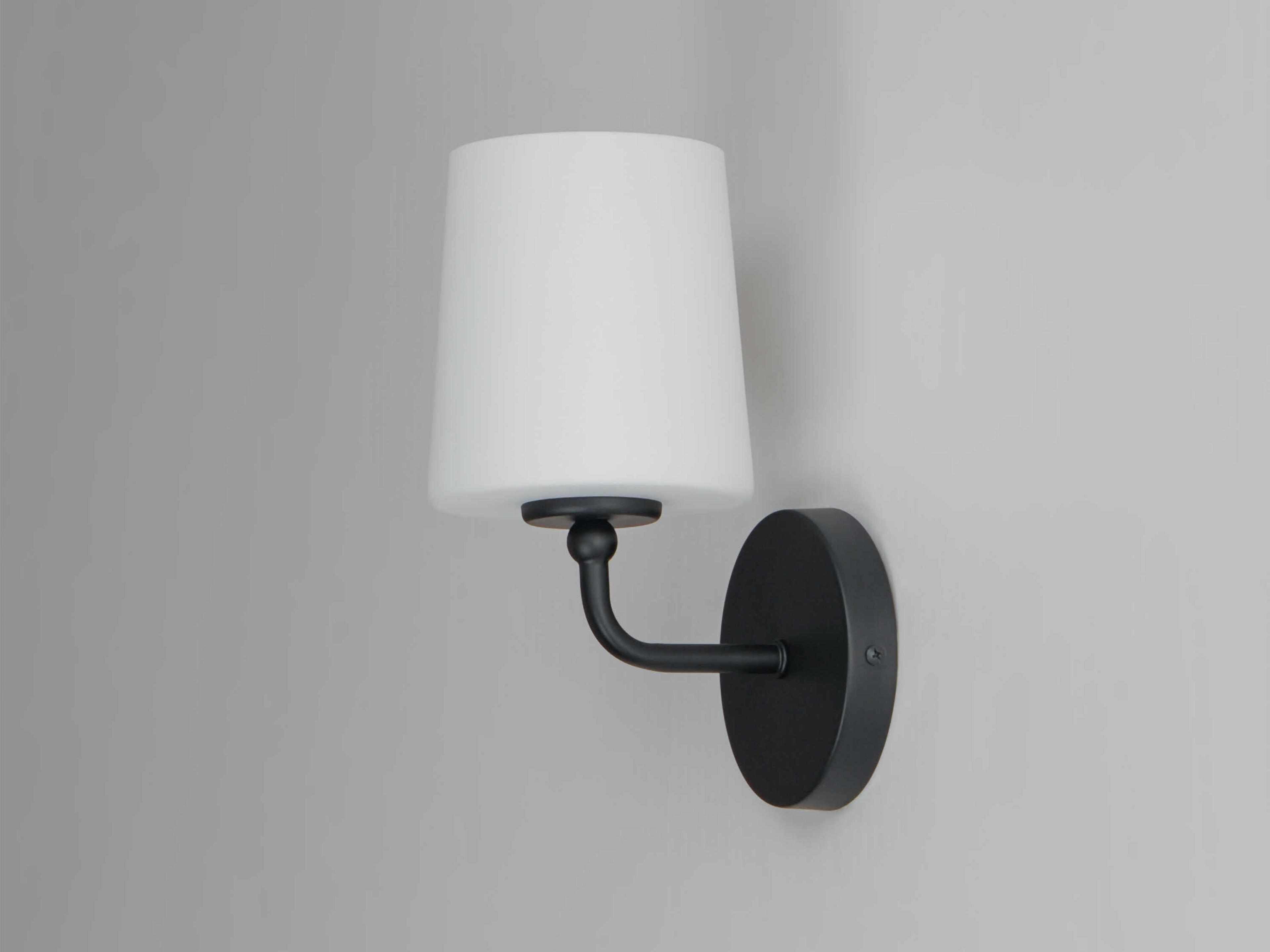 Maxim Lighting Bristol 1-Light Black Glass Wall Sconce