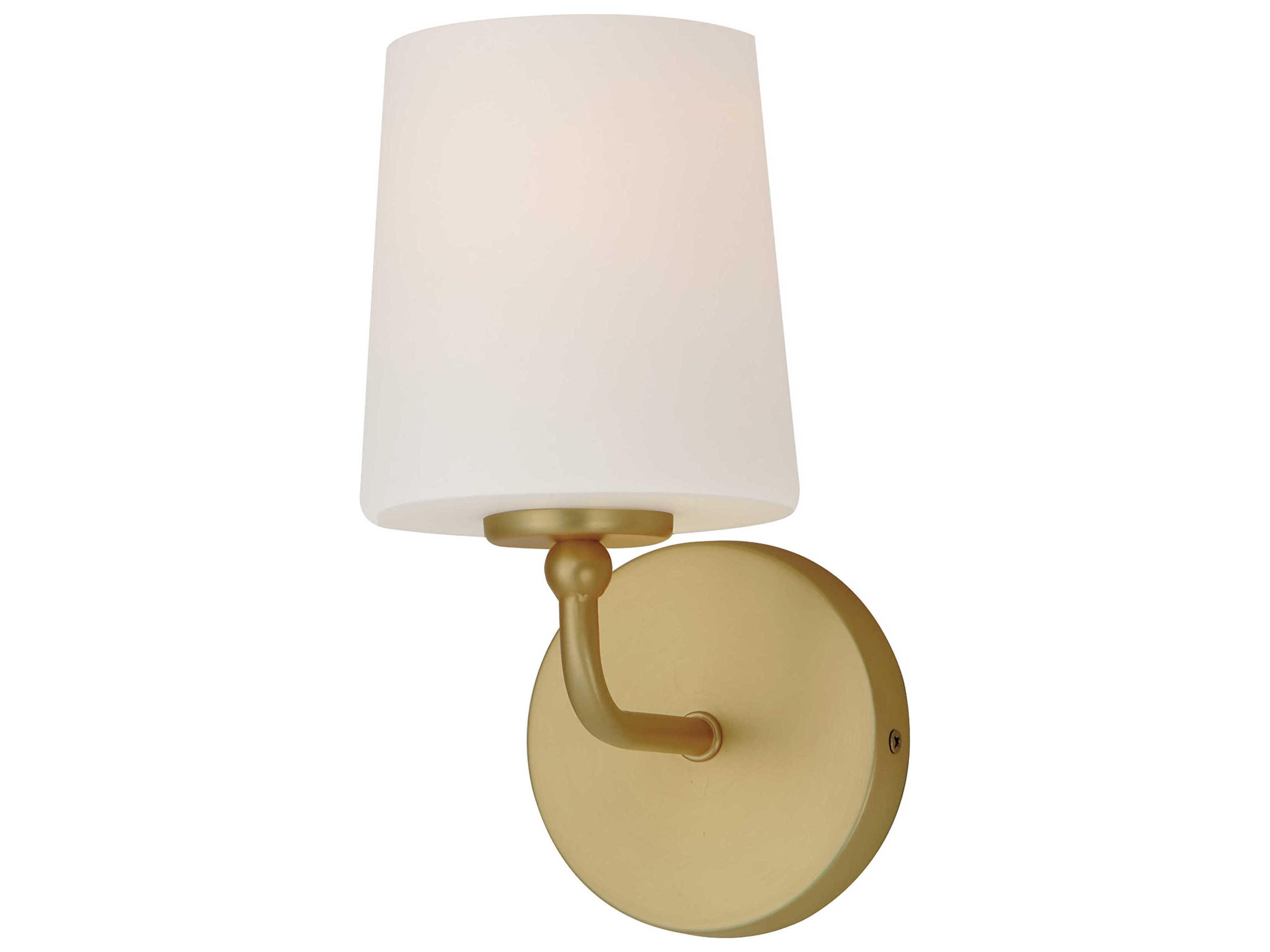 Bristol 1-Light Satin Brass Glass Wall Sconce