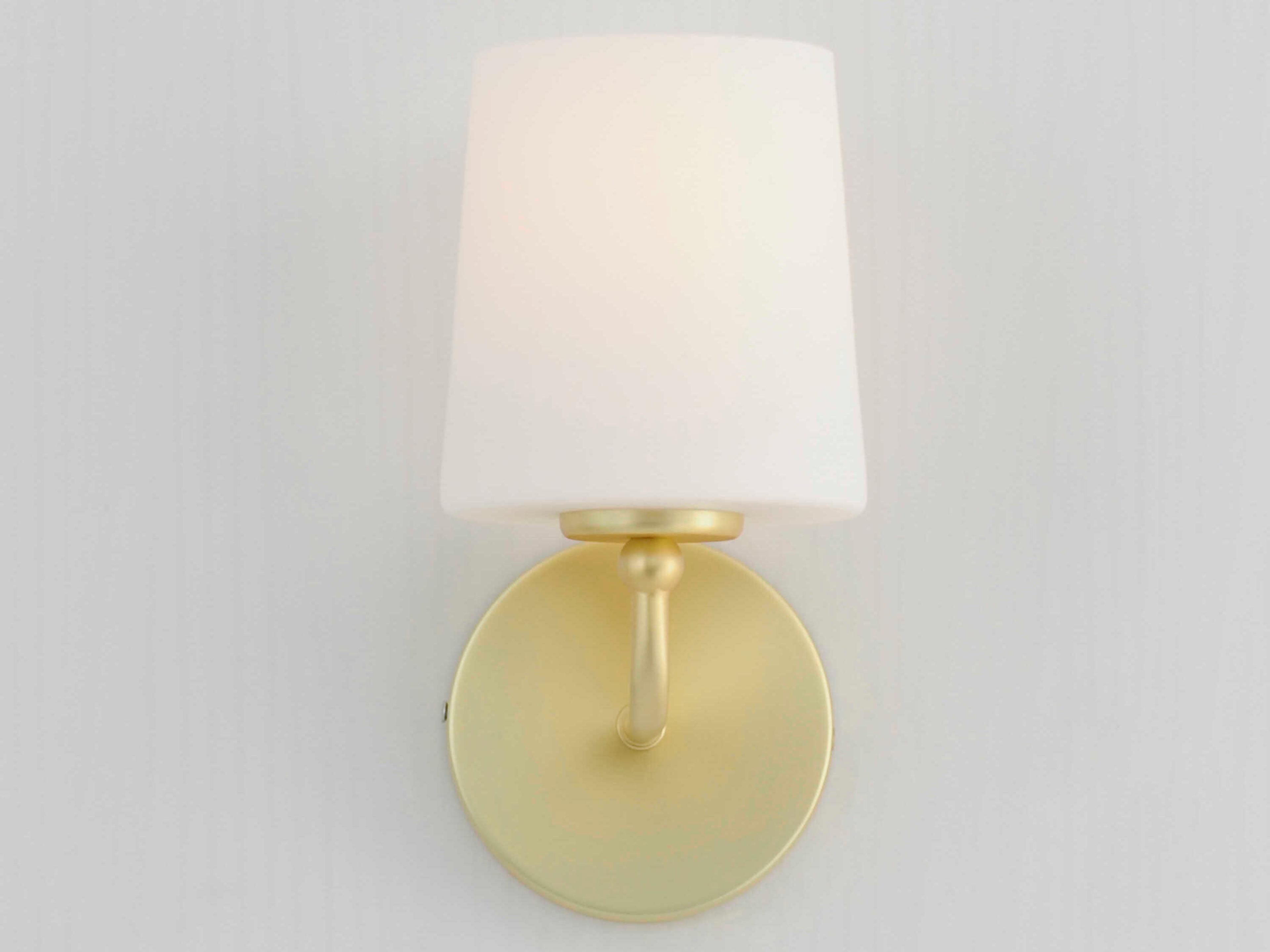 Maxim Lighting Bristol 1-Light Satin Brass Glass Wall Sconce