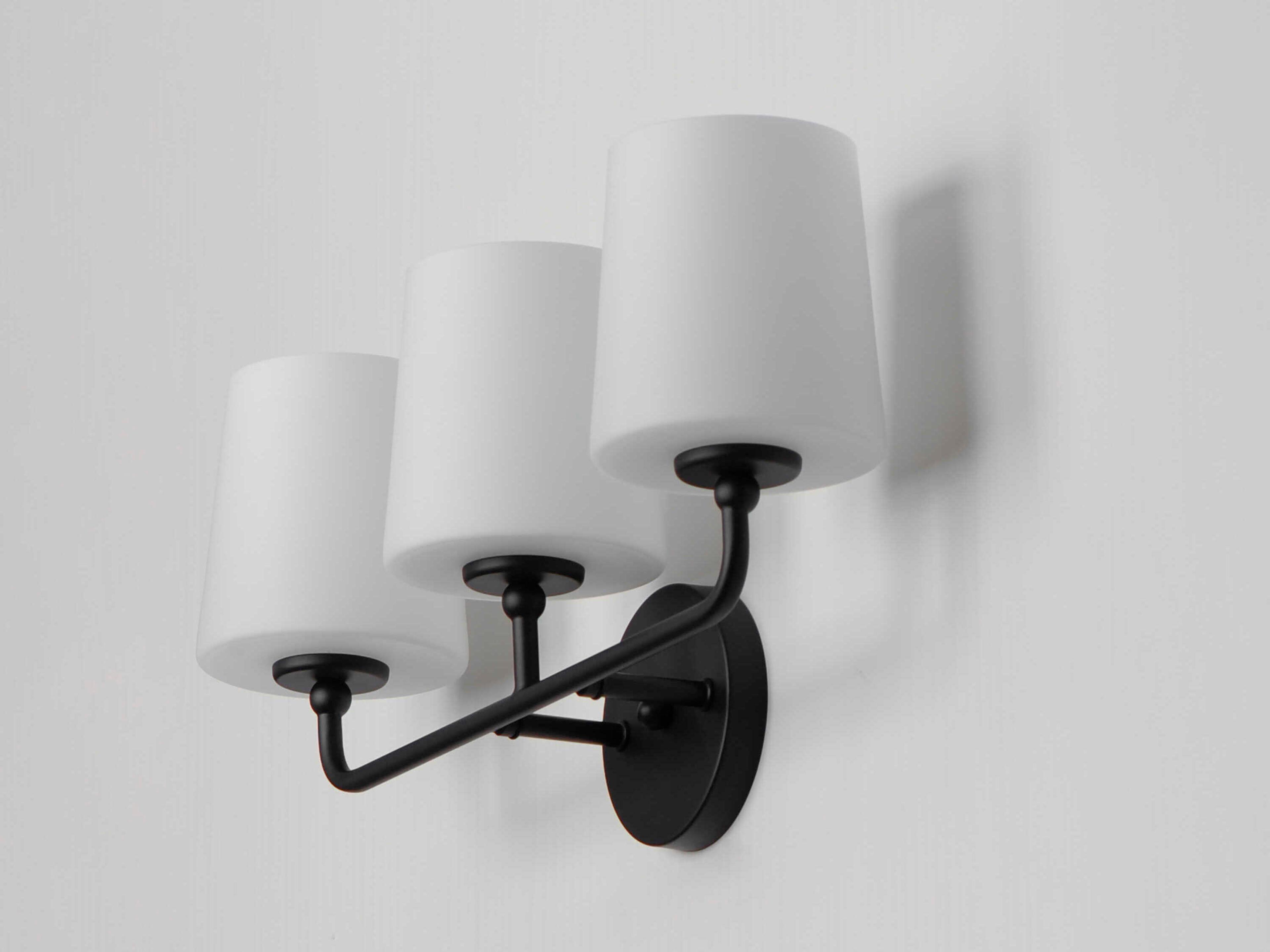 Maxim Lighting Bristol 3-Light Black Glass Vanity Light