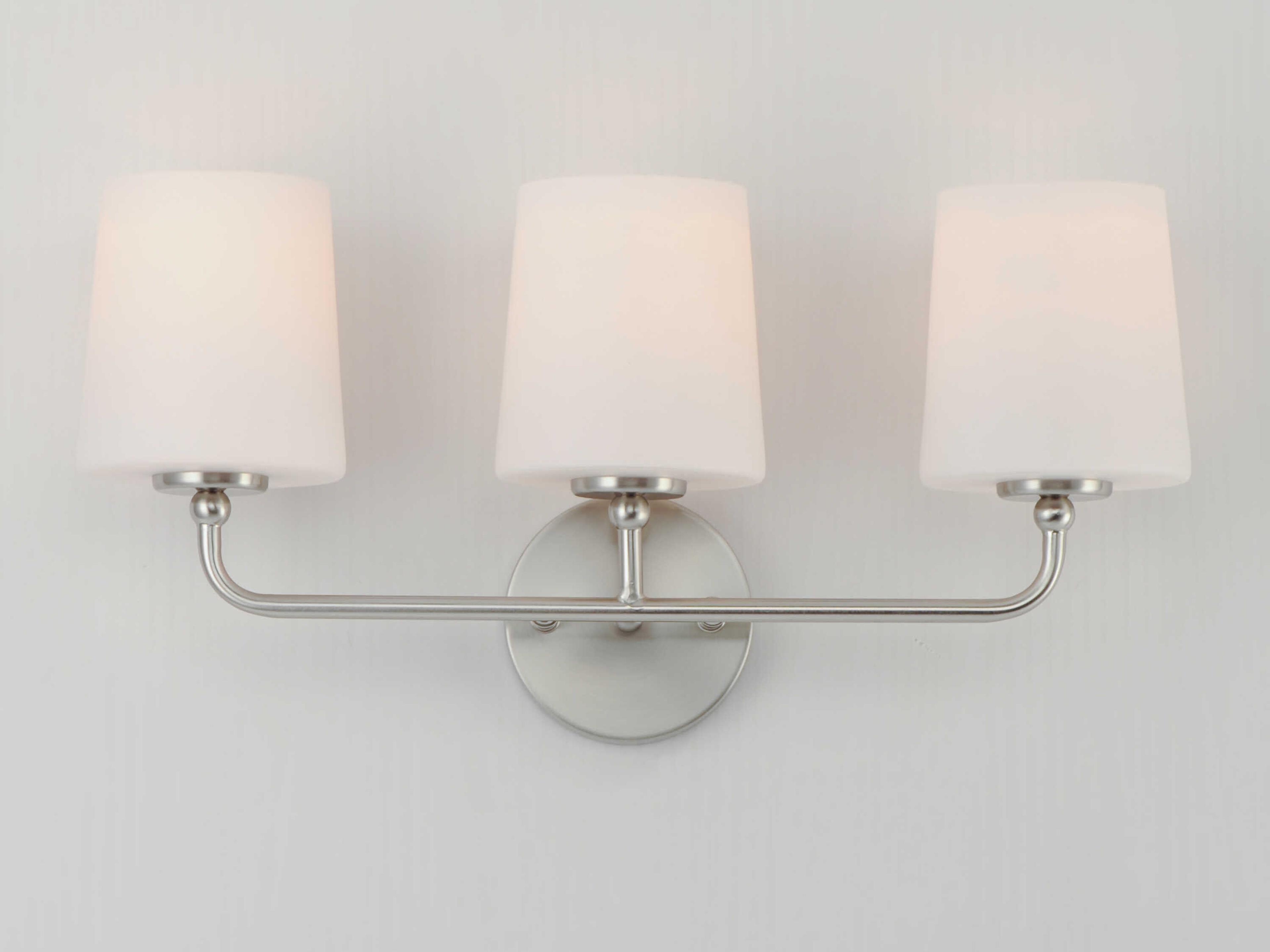 Maxim Lighting Bristol 3-Light Satin Nickel Glass Vanity Light