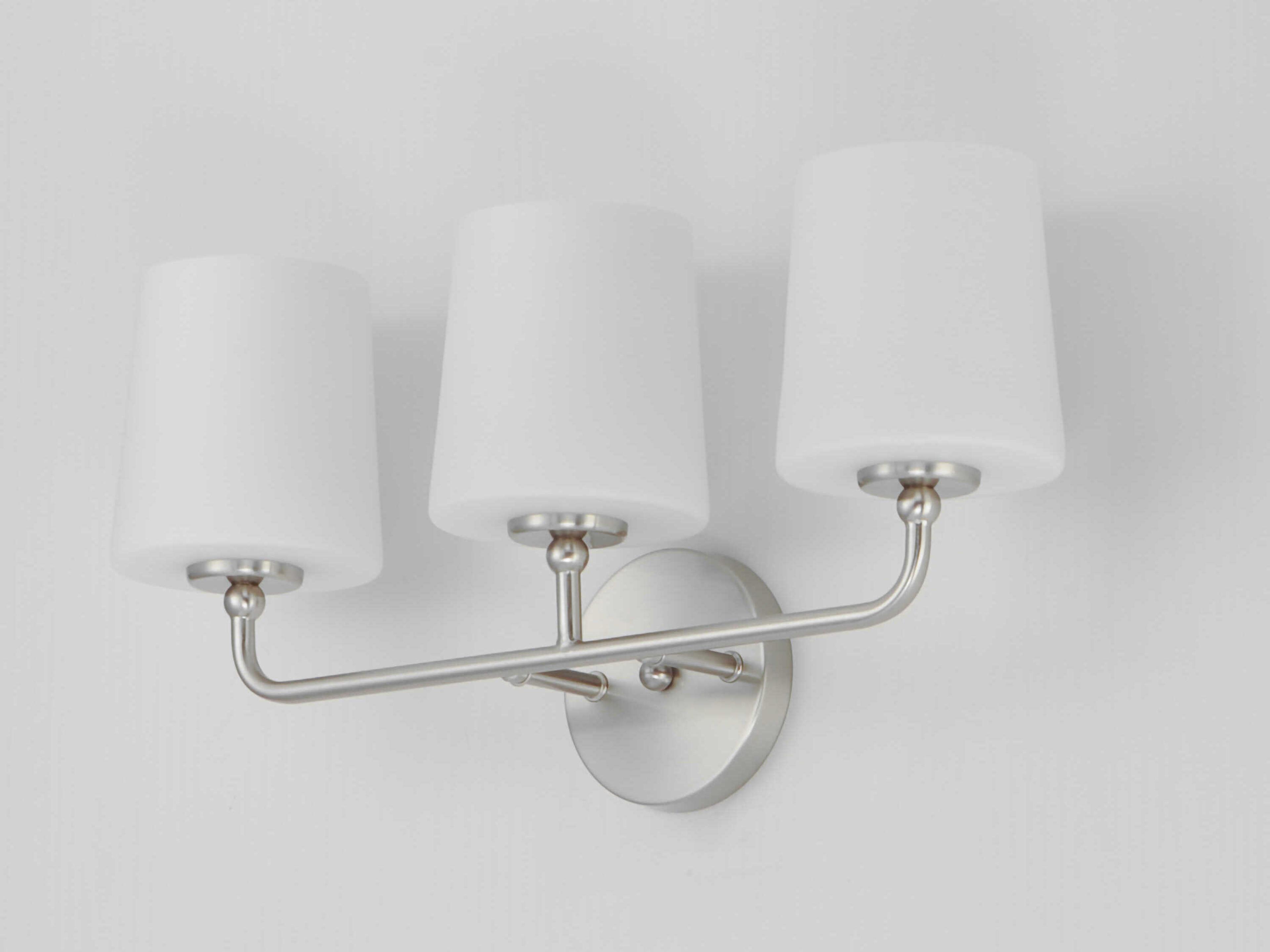 Maxim Lighting Bristol 3-Light Satin Nickel Glass Vanity Light