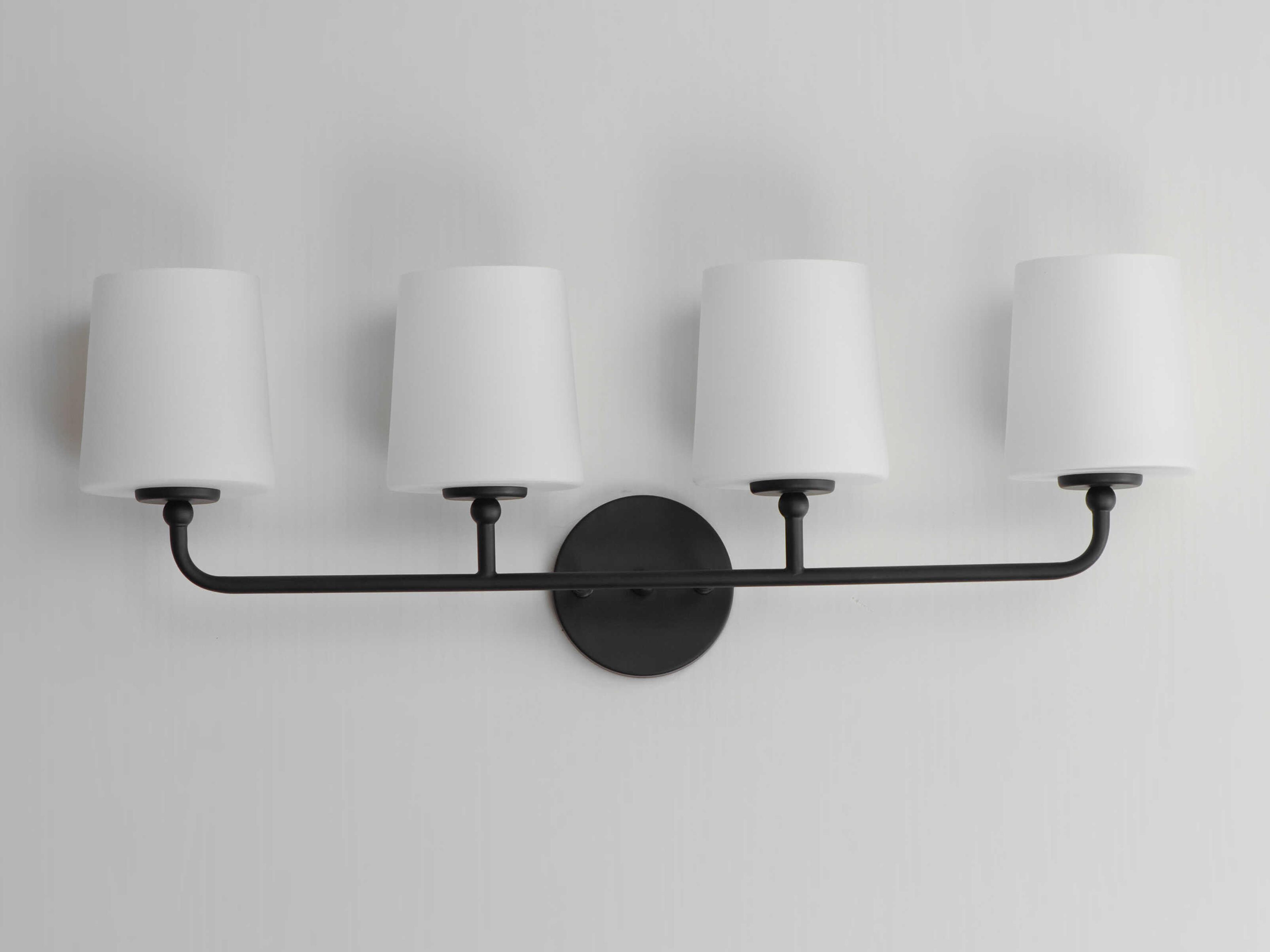 Maxim Lighting Bristol 4-Light Black Glass Vanity Light