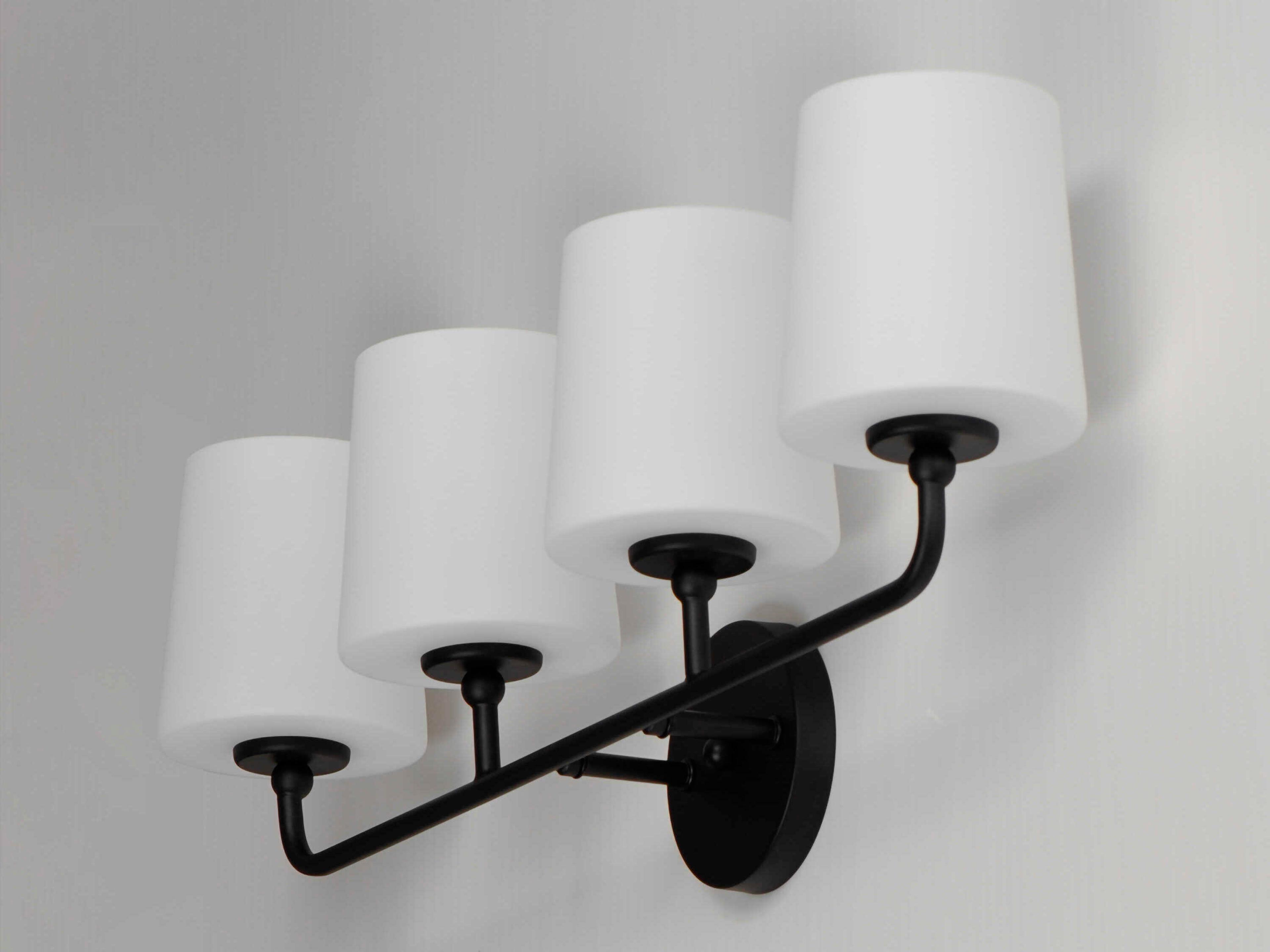 Maxim Lighting Bristol 4-Light Black Glass Vanity Light