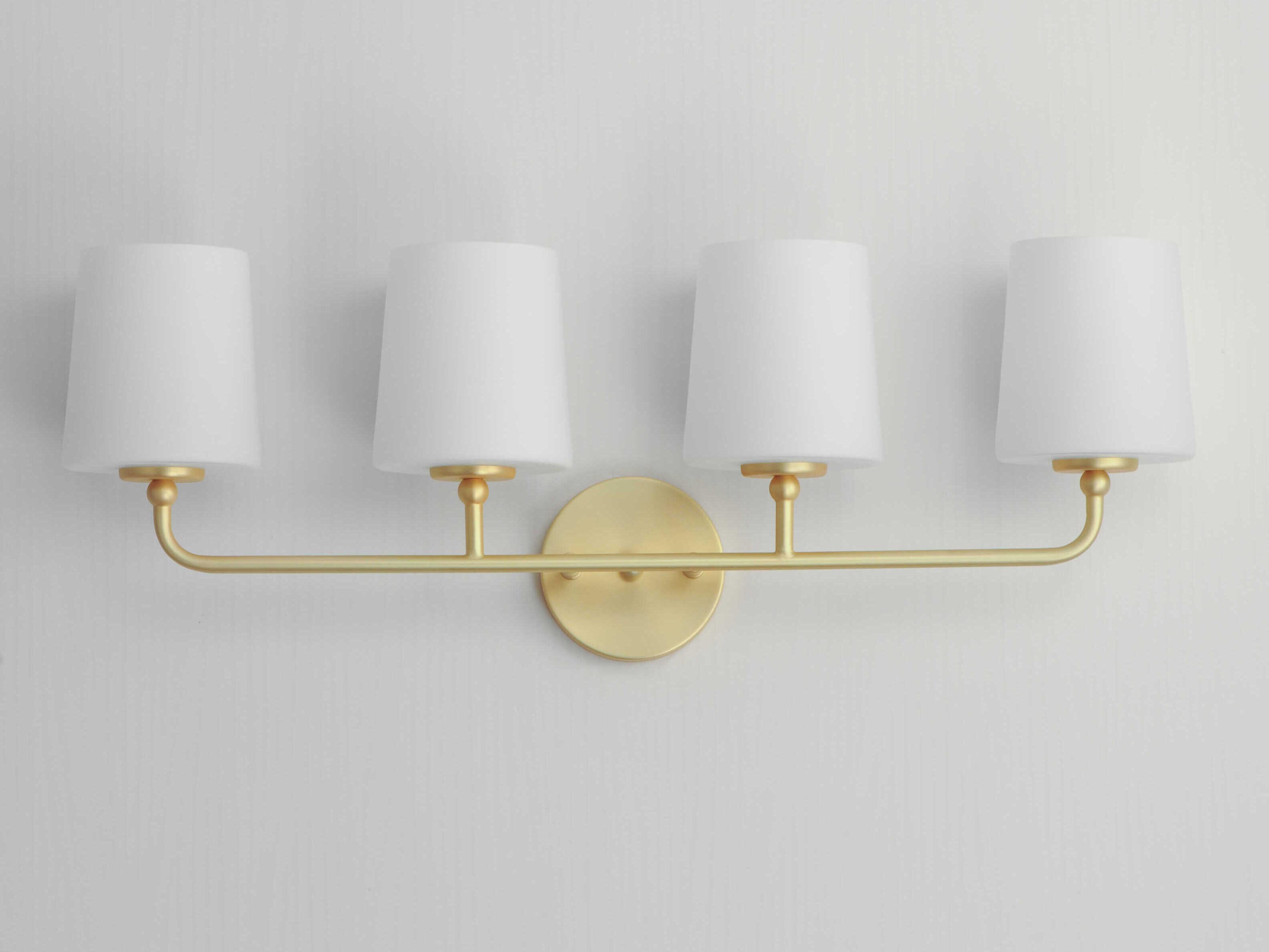 Maxim Lighting Bristol 4-Light Satin Brass Glass Vanity Light