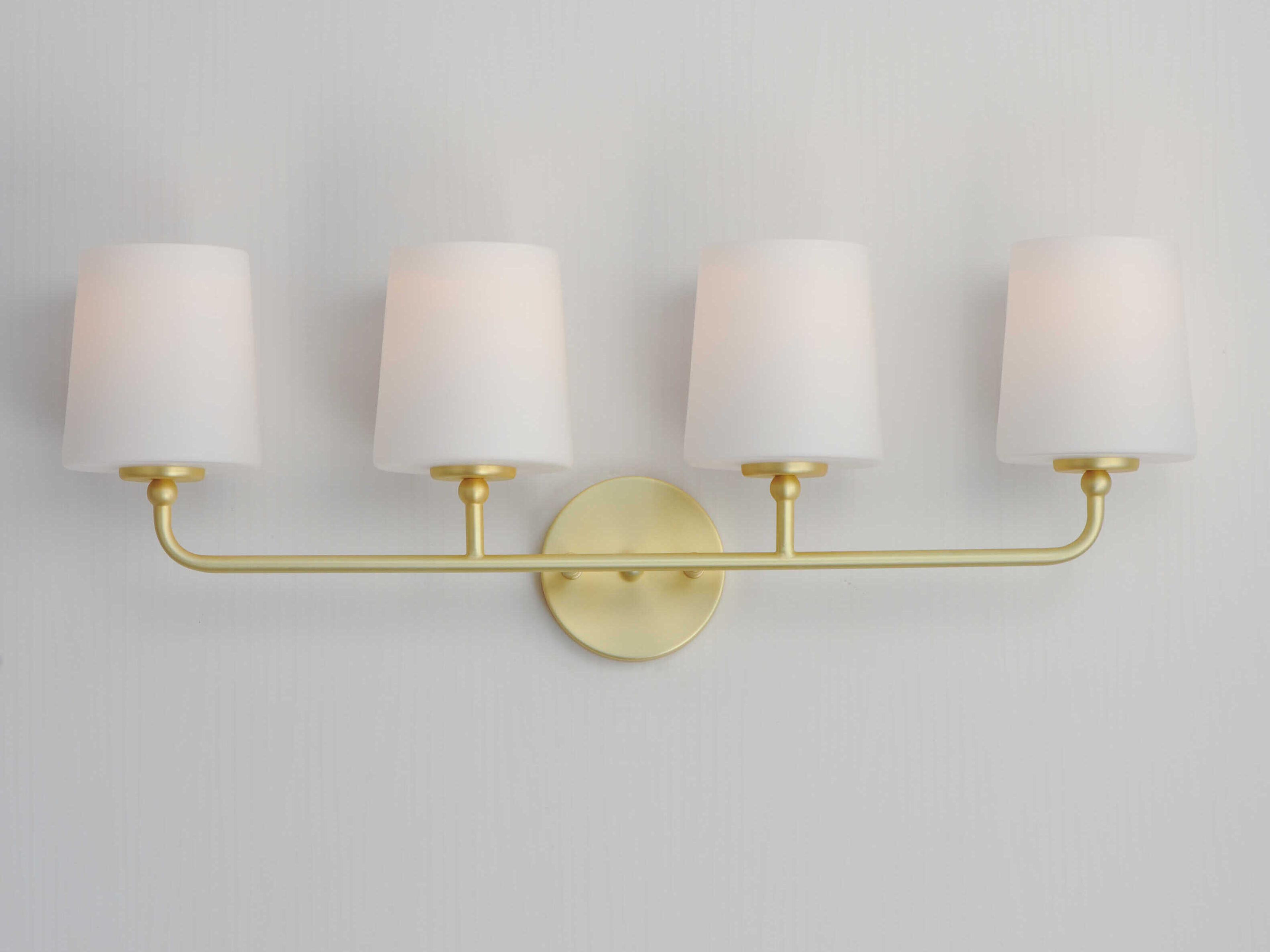 Maxim Lighting Bristol 4-Light Satin Brass Glass Vanity Light