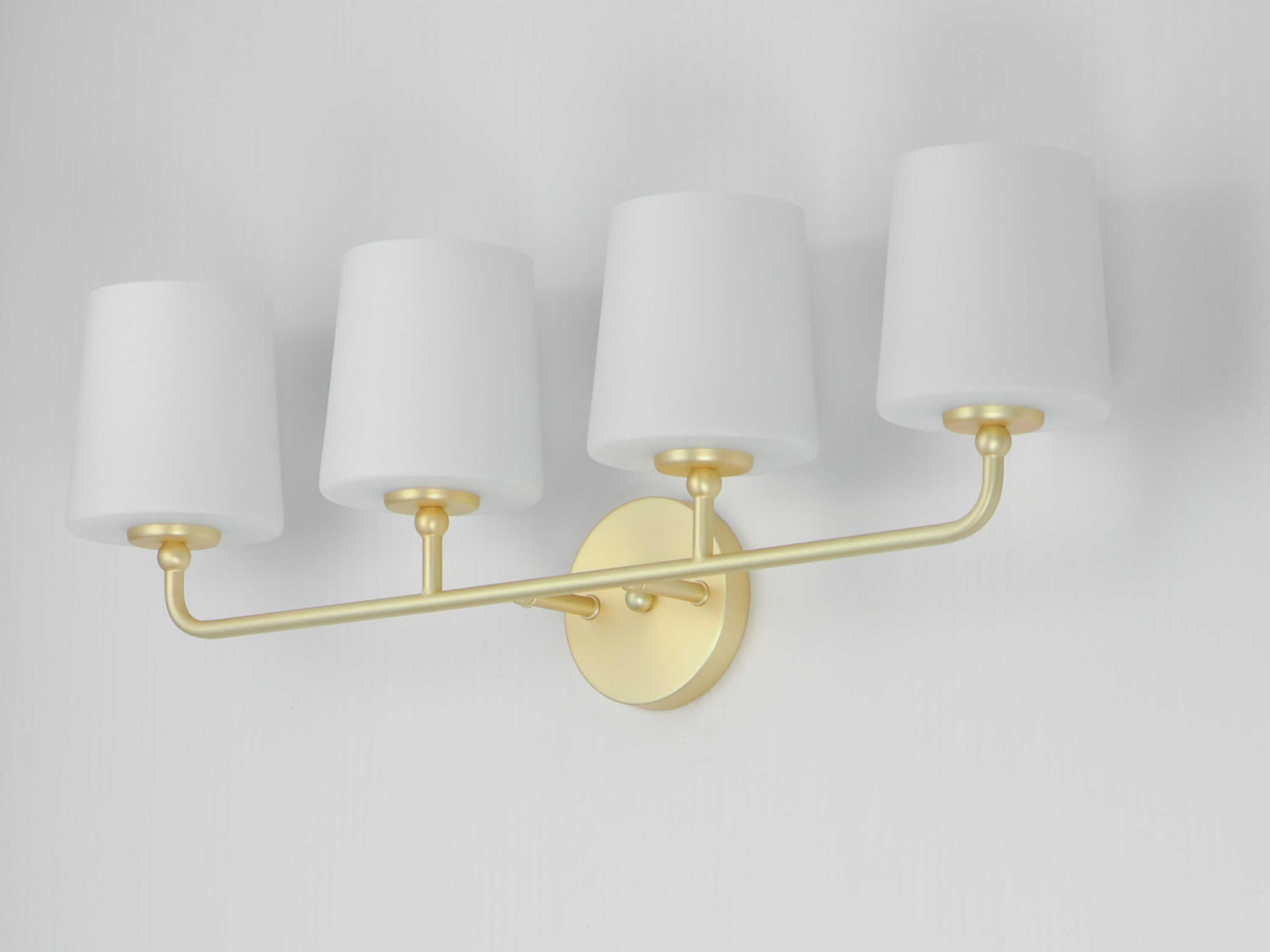 Maxim Lighting Bristol 4-Light Satin Brass Glass Vanity Light
