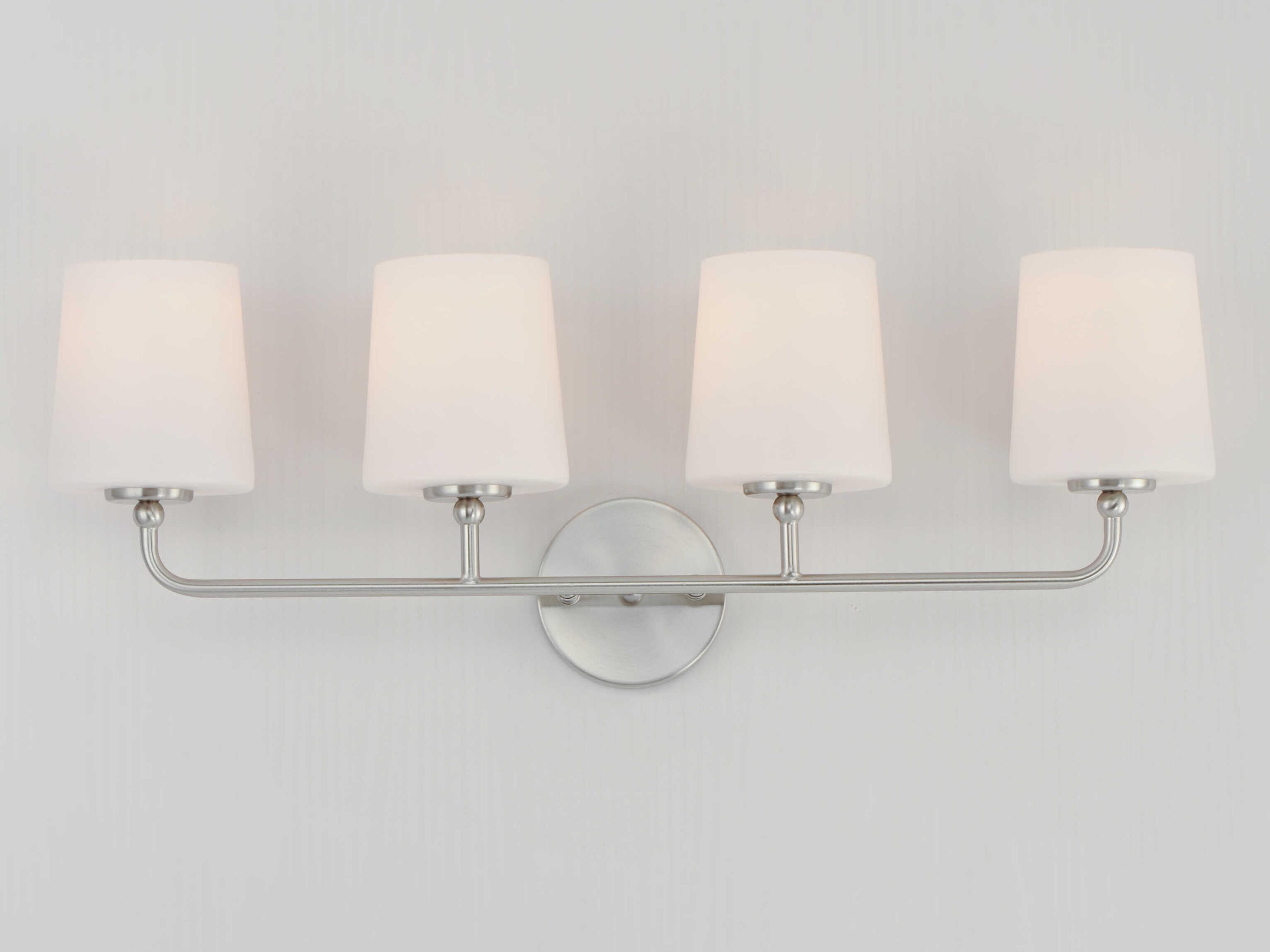 Maxim Lighting Bristol 4-Light Satin Nickel Glass Vanity Light