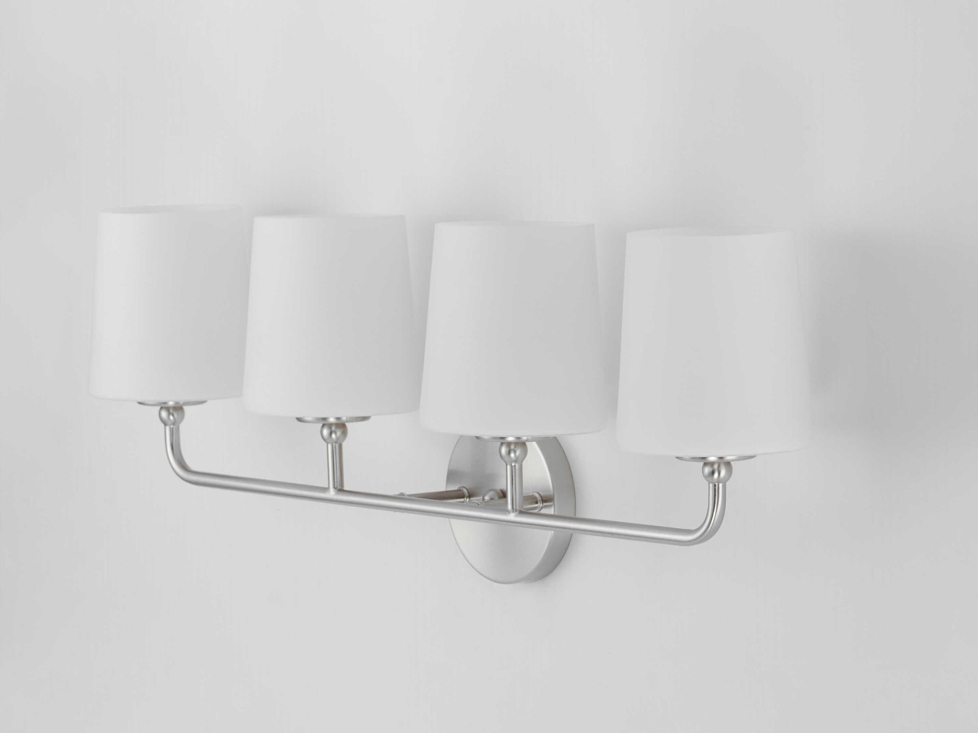 Maxim Lighting Bristol 4-Light Satin Nickel Glass Vanity Light