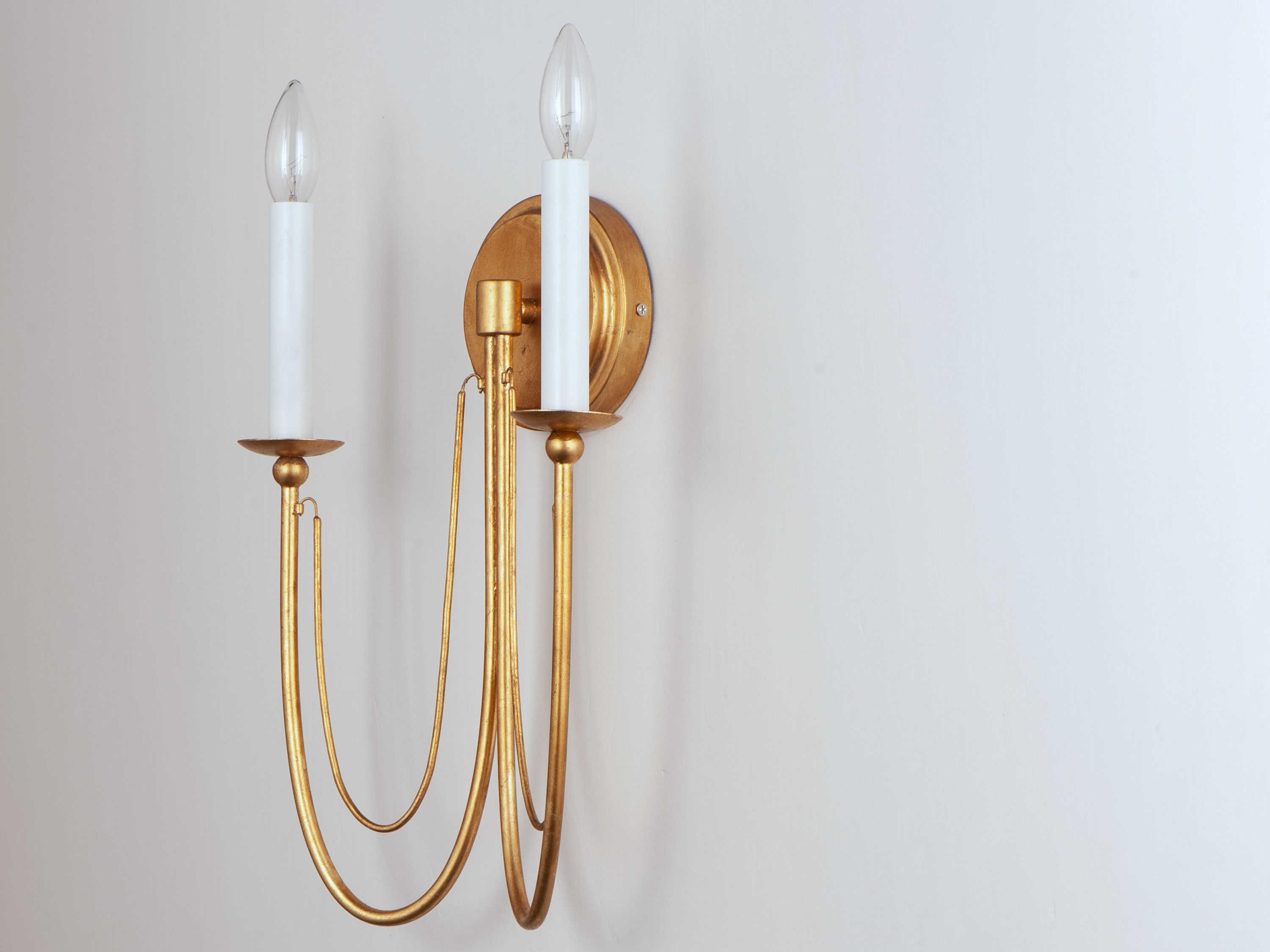 Maxim Lighting Plumette 2-Light Gold Leaf Wall Sconce