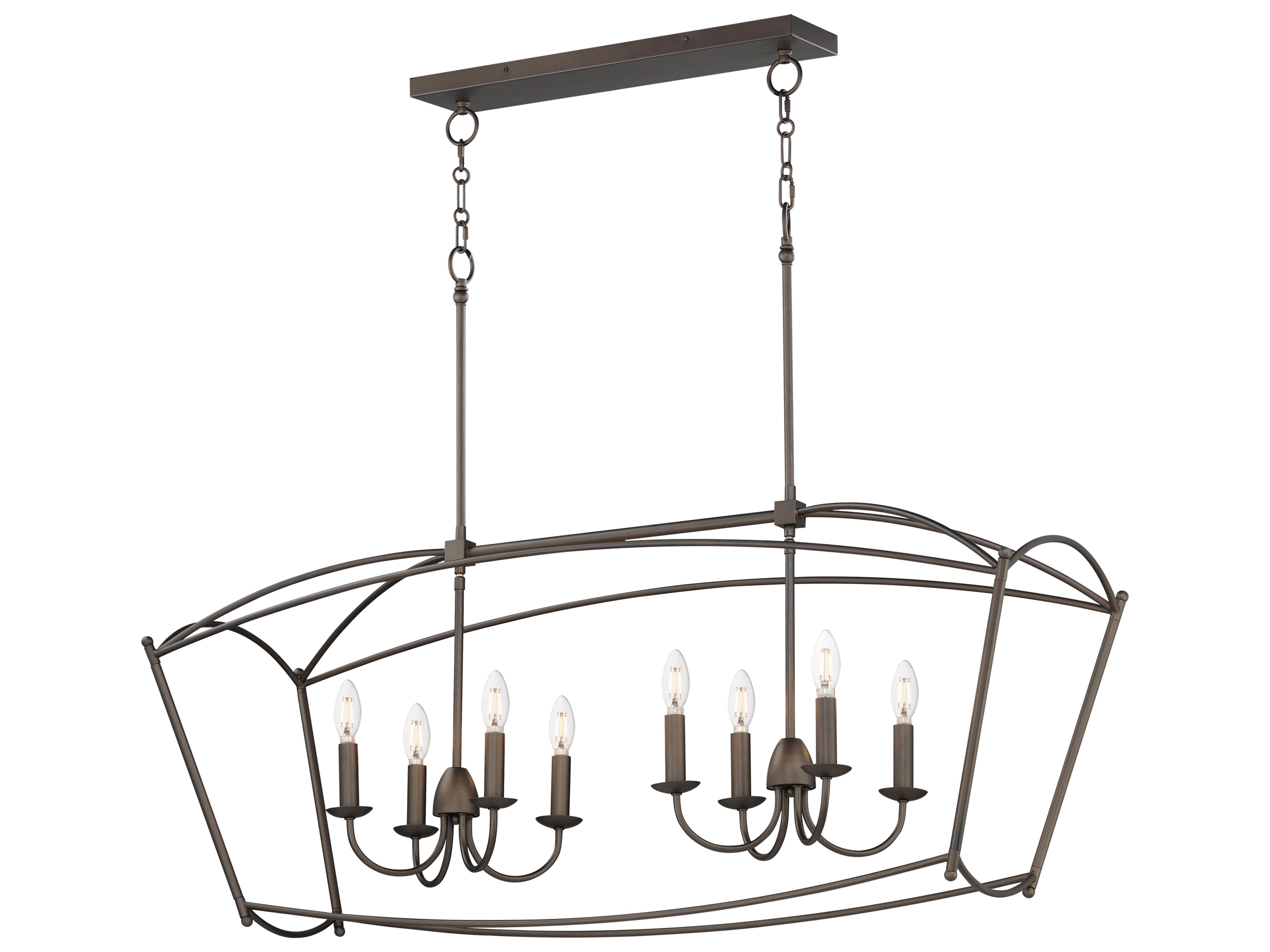 Plumette 8-Light Chestnut Bronze Island Pendant