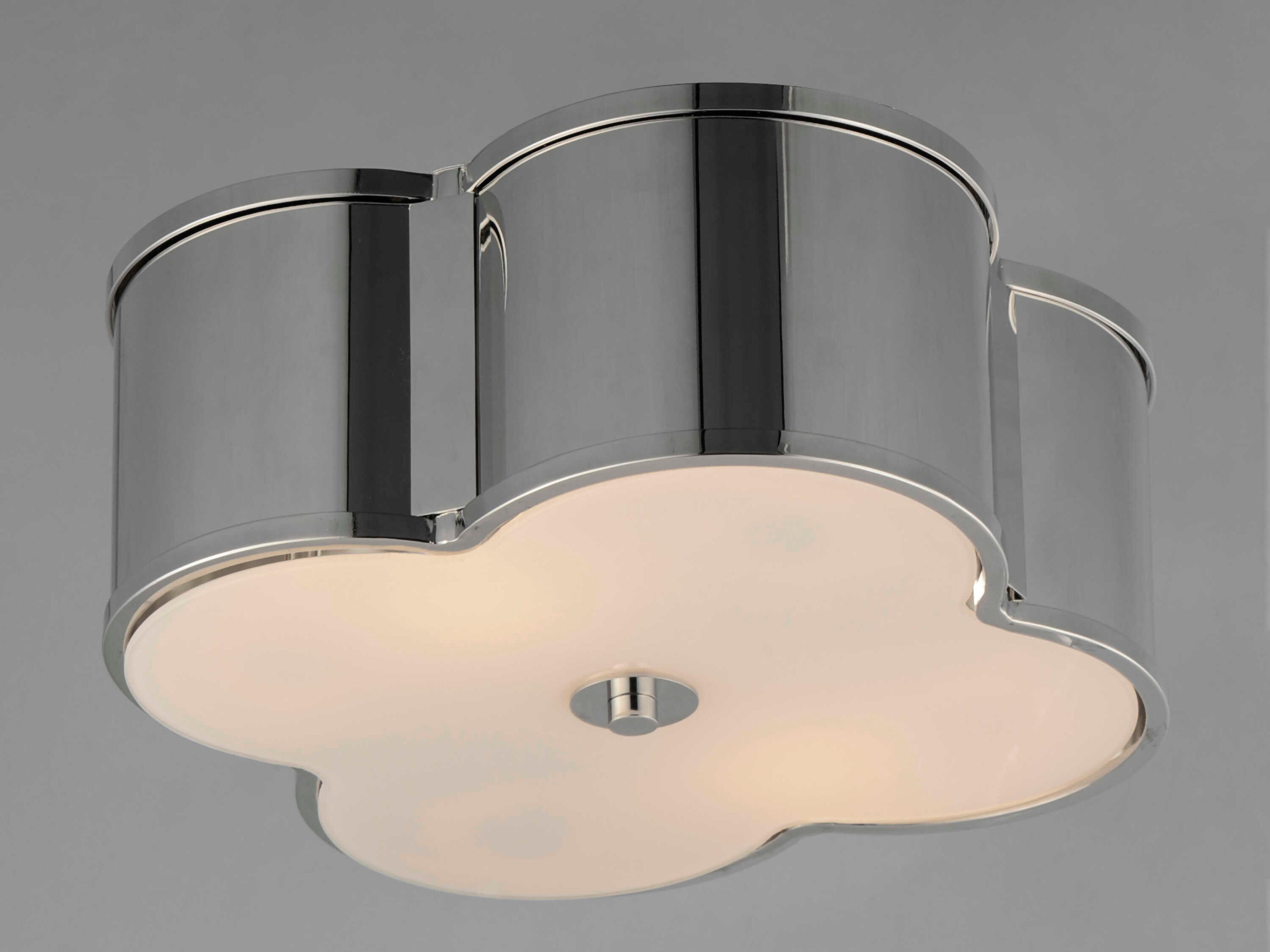 Maxim Lighting Clover 2-Light Polished Nickel Flush Mount