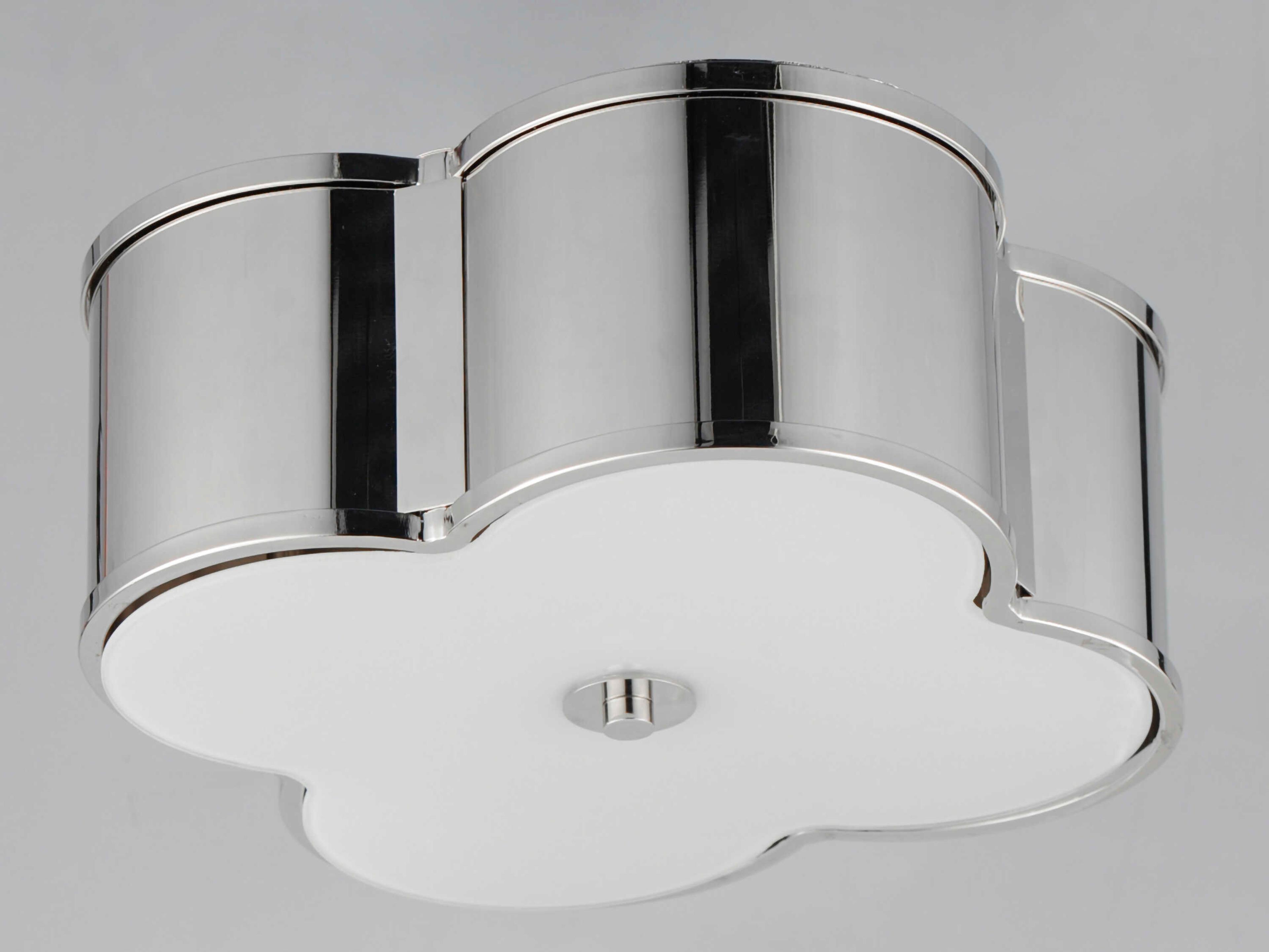 Maxim Lighting Clover 2-Light Polished Nickel Flush Mount