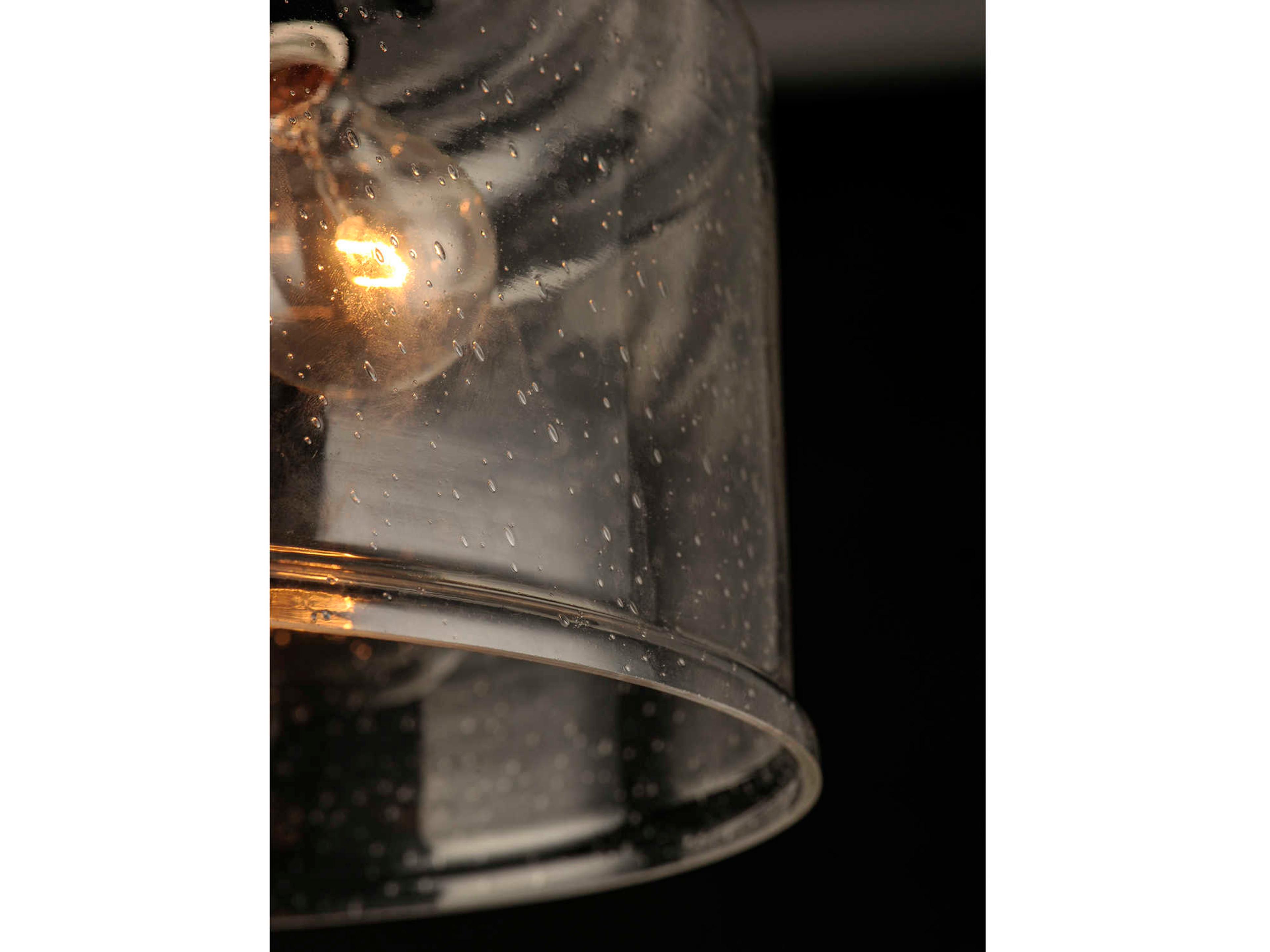 Maxim Lighting Acadia 1-Light Satin Nickel Glass Bell Semi Flush Mount