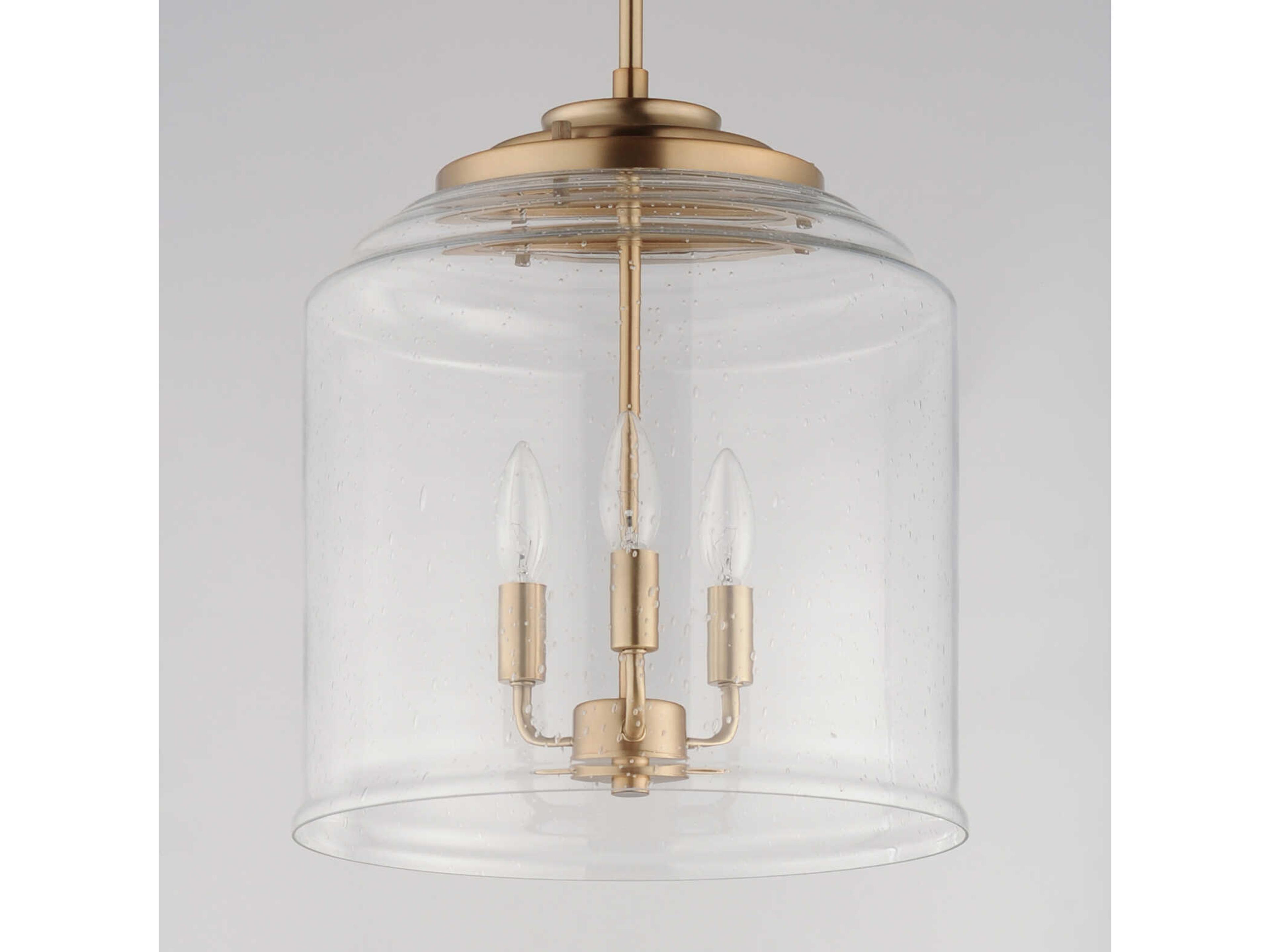 Maxim Lighting Acadia 3-Light Heritage Brass Glass Candelabra Chandelier