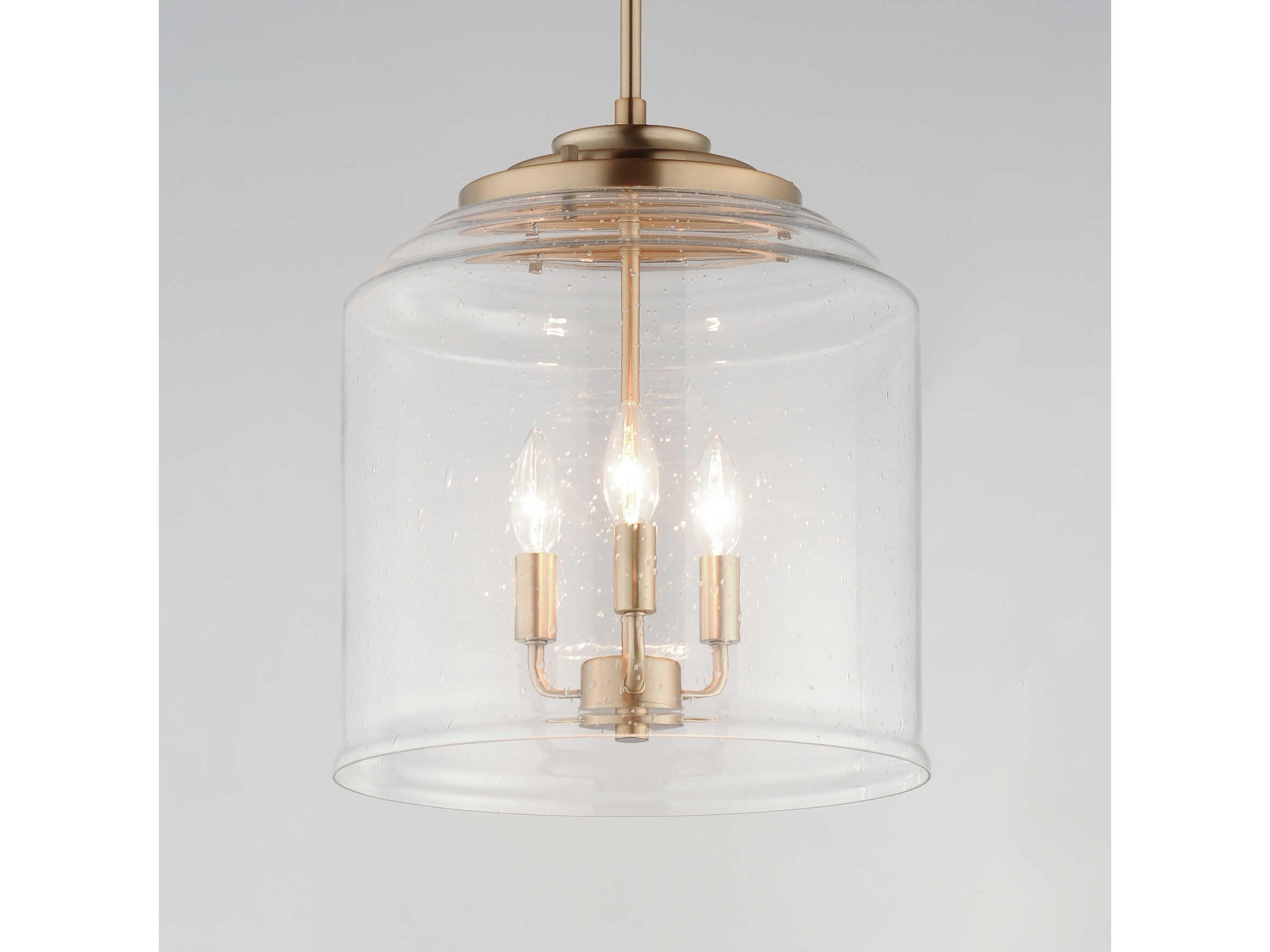 Maxim Lighting Acadia 3-Light Heritage Brass Glass Candelabra Chandelier