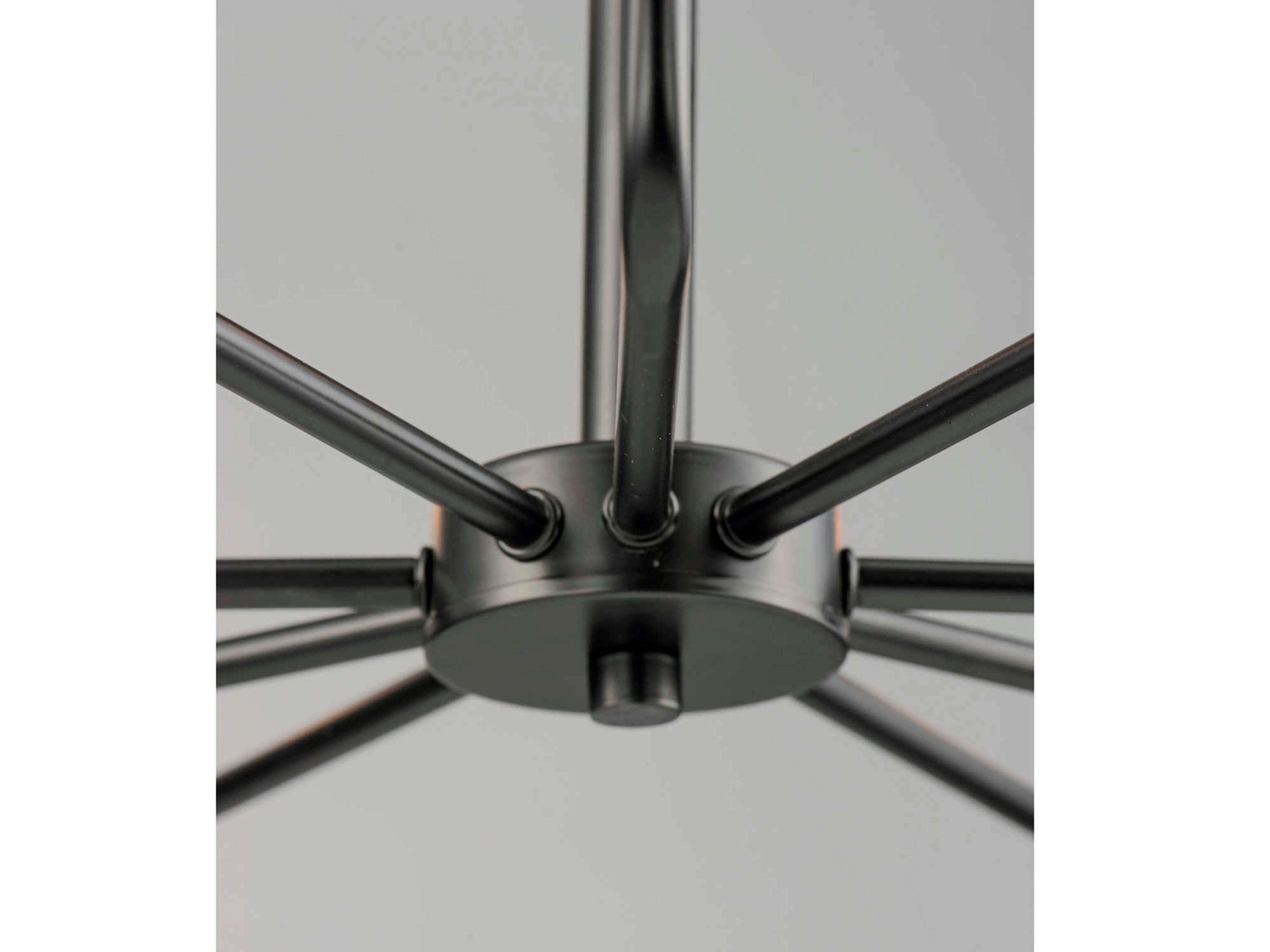 Maxim Lighting Acadia 9-Light Black Glass Bell Chandelier