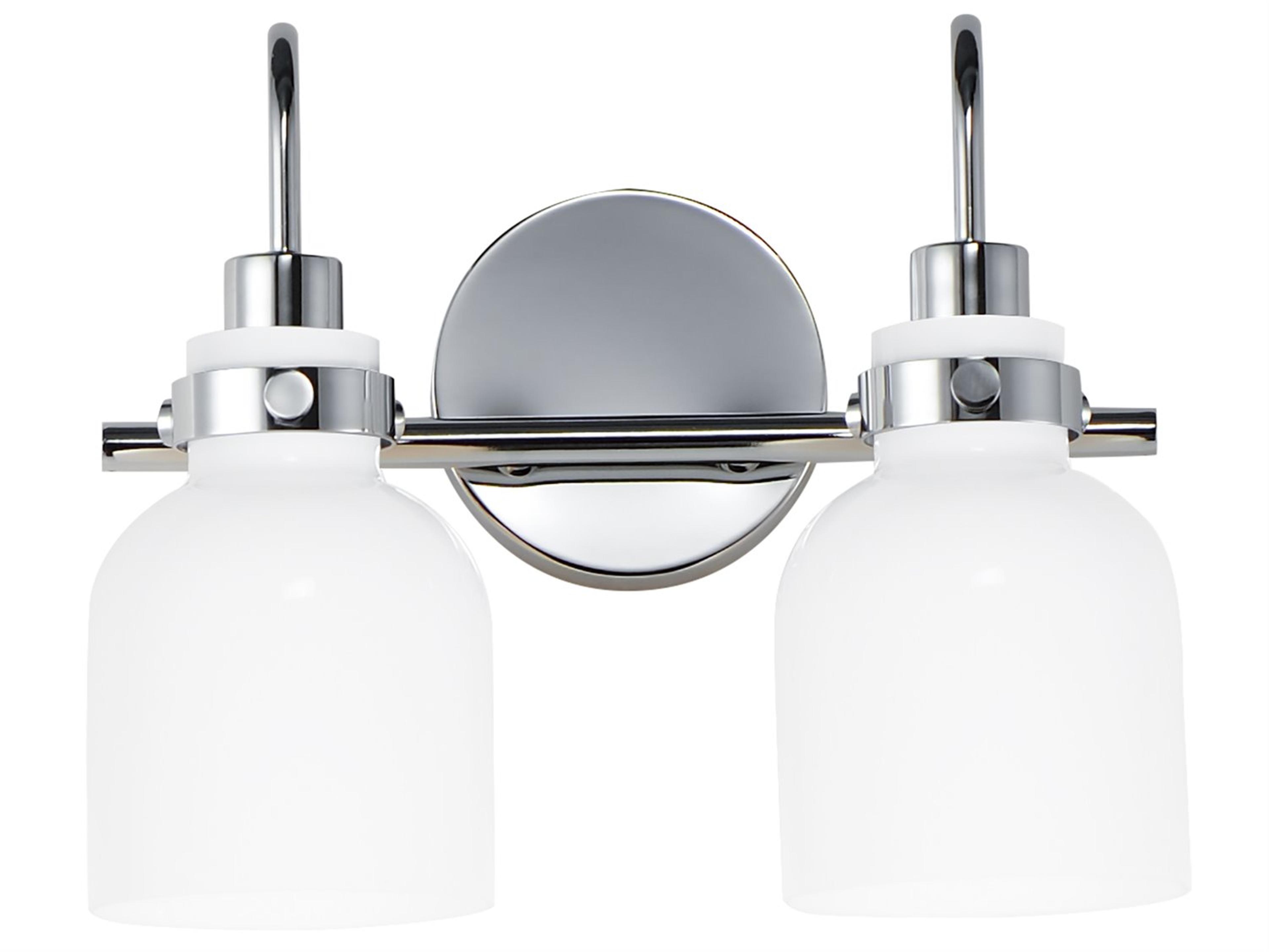 Milk 2-Light Polished Chrome Vanity Light