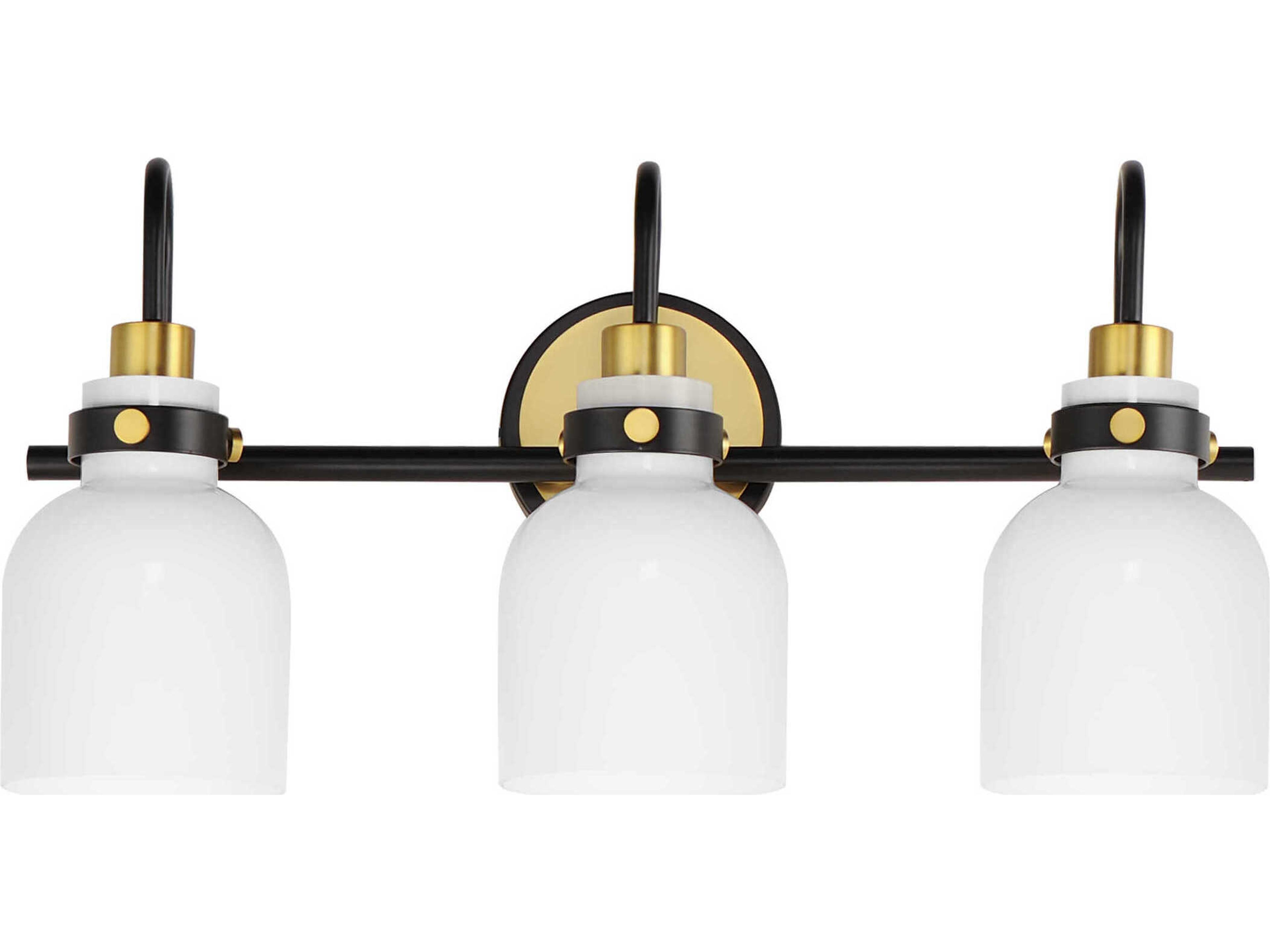 Milk 3-Light Satin Brass Vanity Light