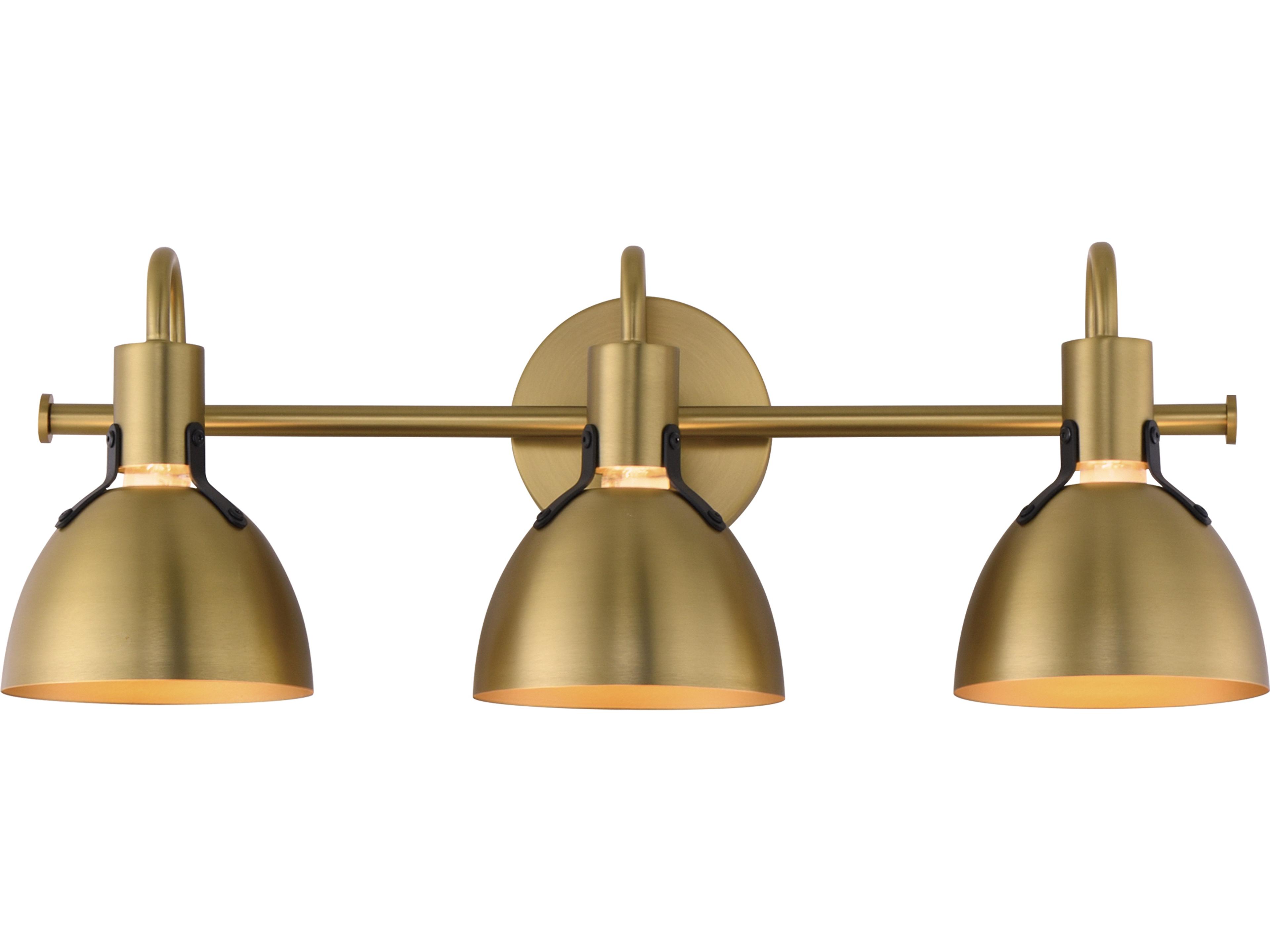 Dusk 3- Light Satin Brass Vanity
