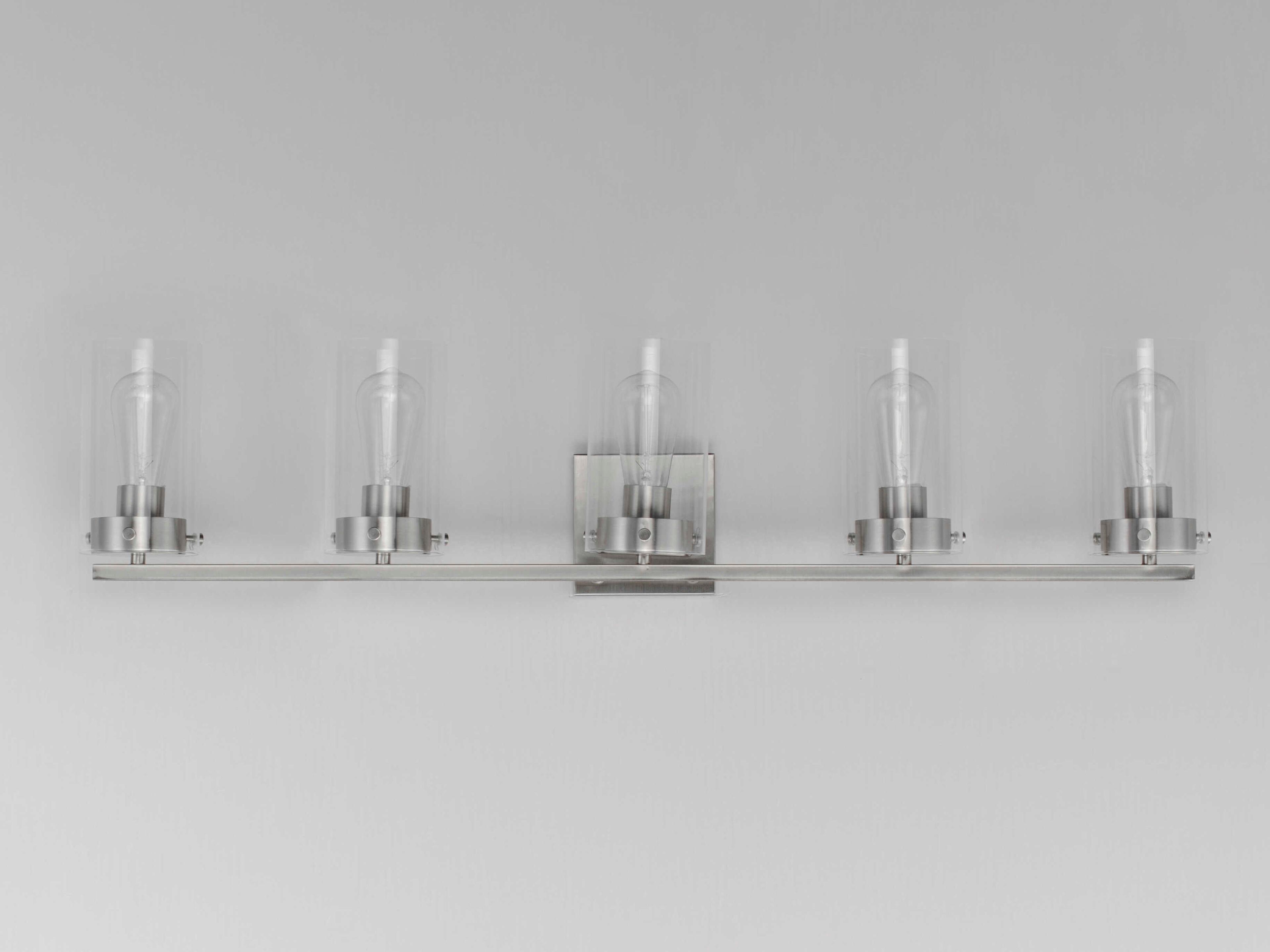 Maxim Lighting Pinn 5-Light Satin Nickel Glass Vanity Light