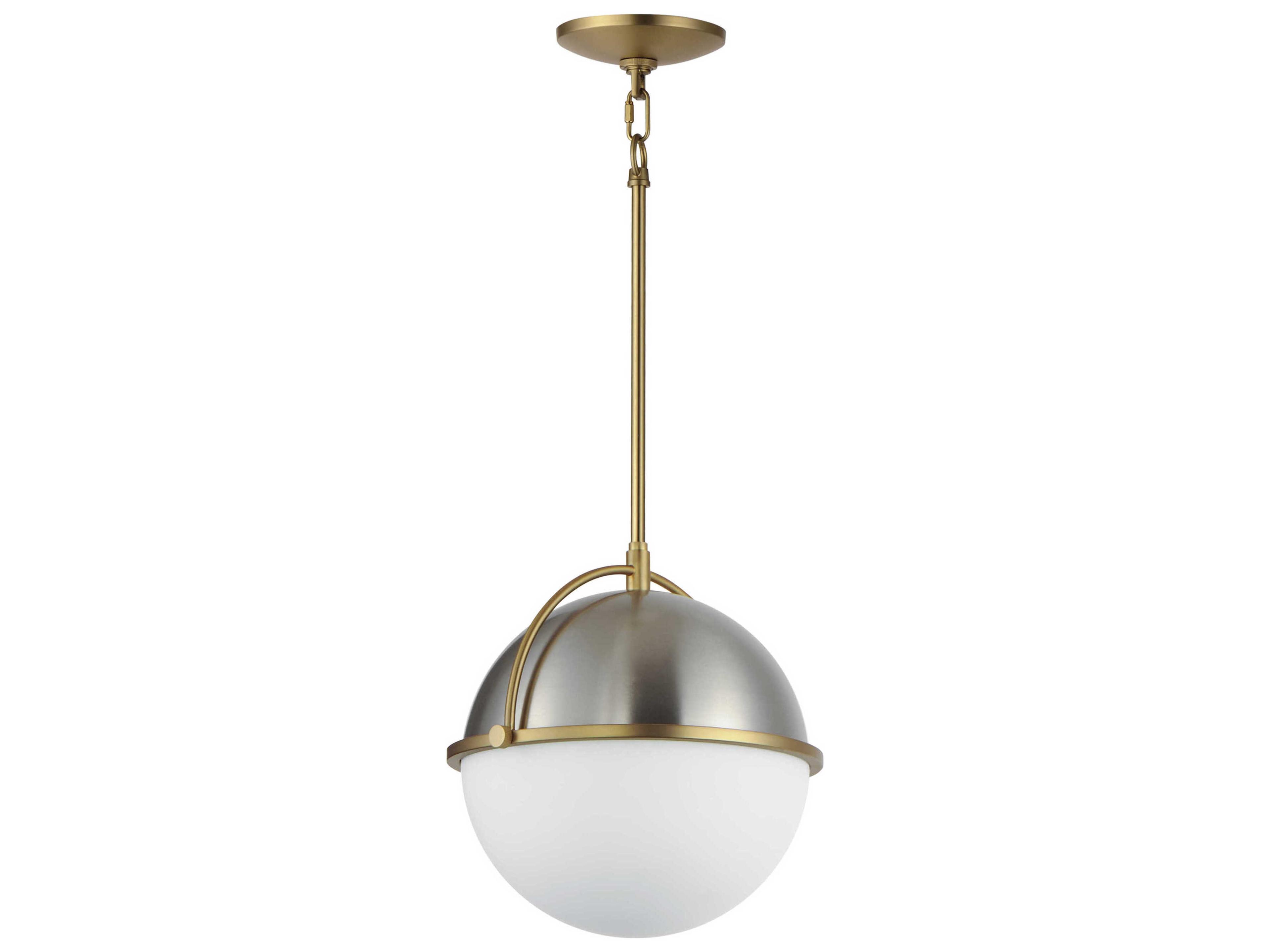 Duke 1-Light Satin Nickel Brass Glass Globe Mini Pendant