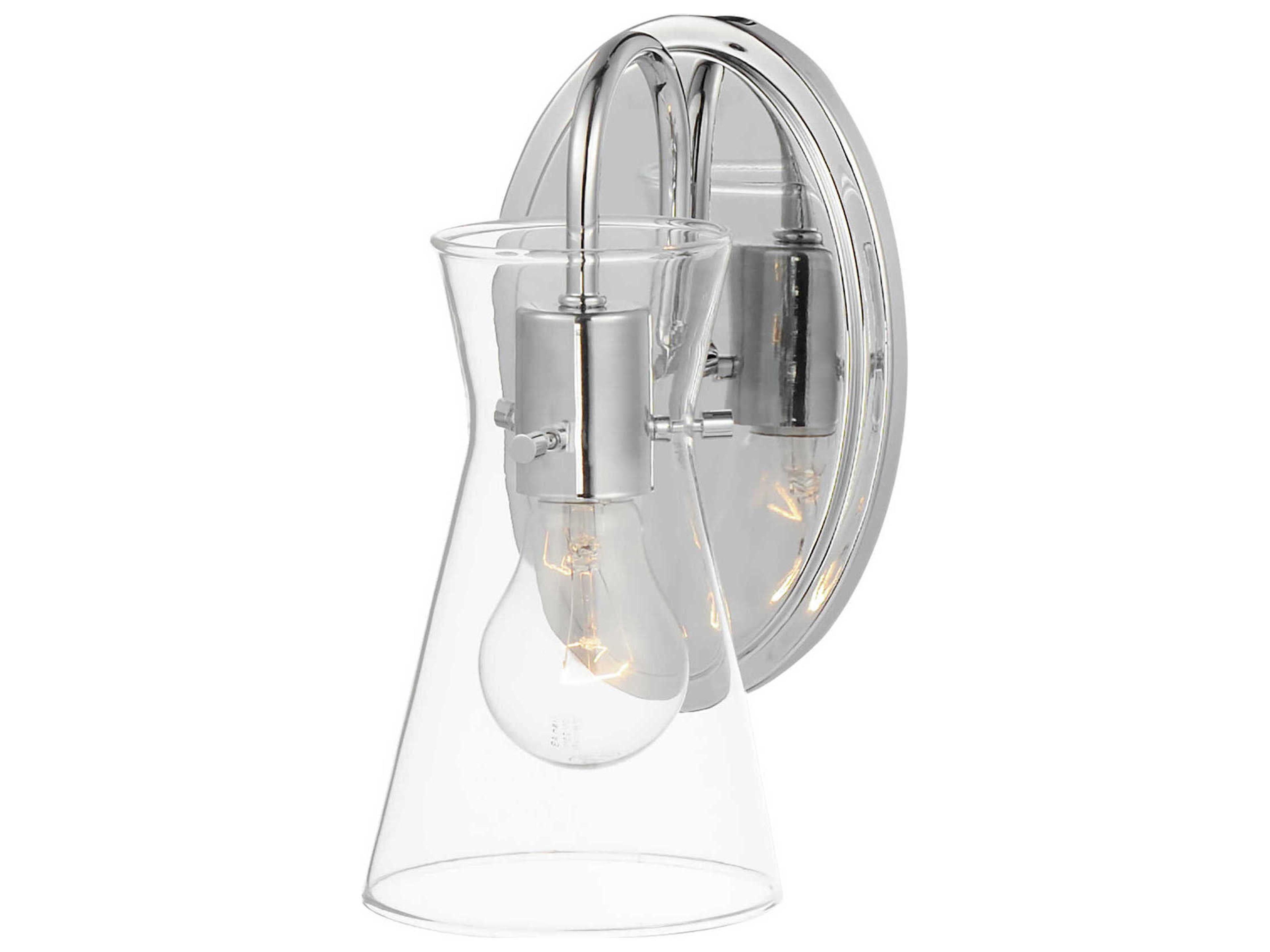 Ava 1-Light Polished Chrome Wall Sconce
