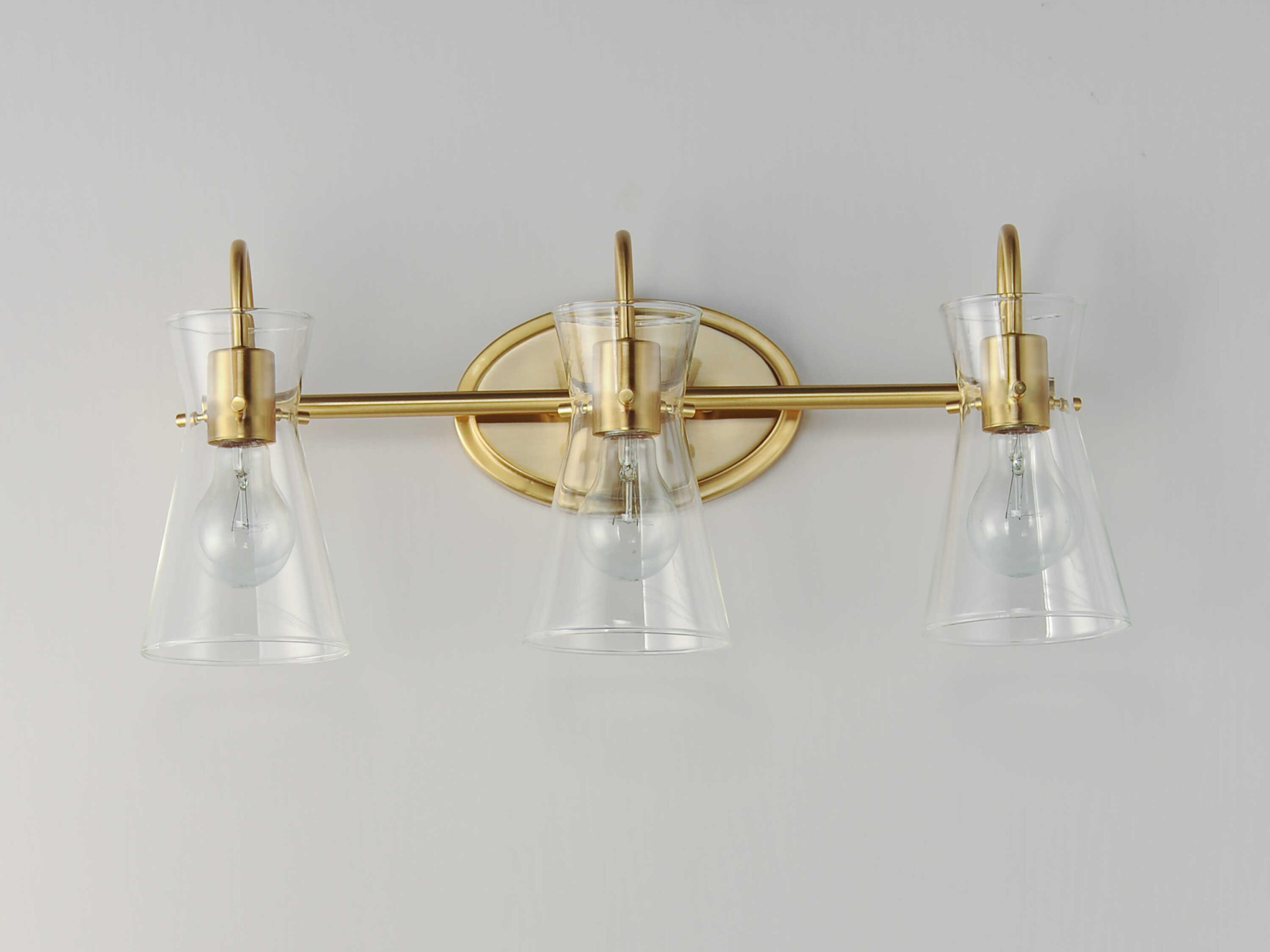 Maxim Lighting Ava 3-Light Natural Aged Brass Gold Vanity Light