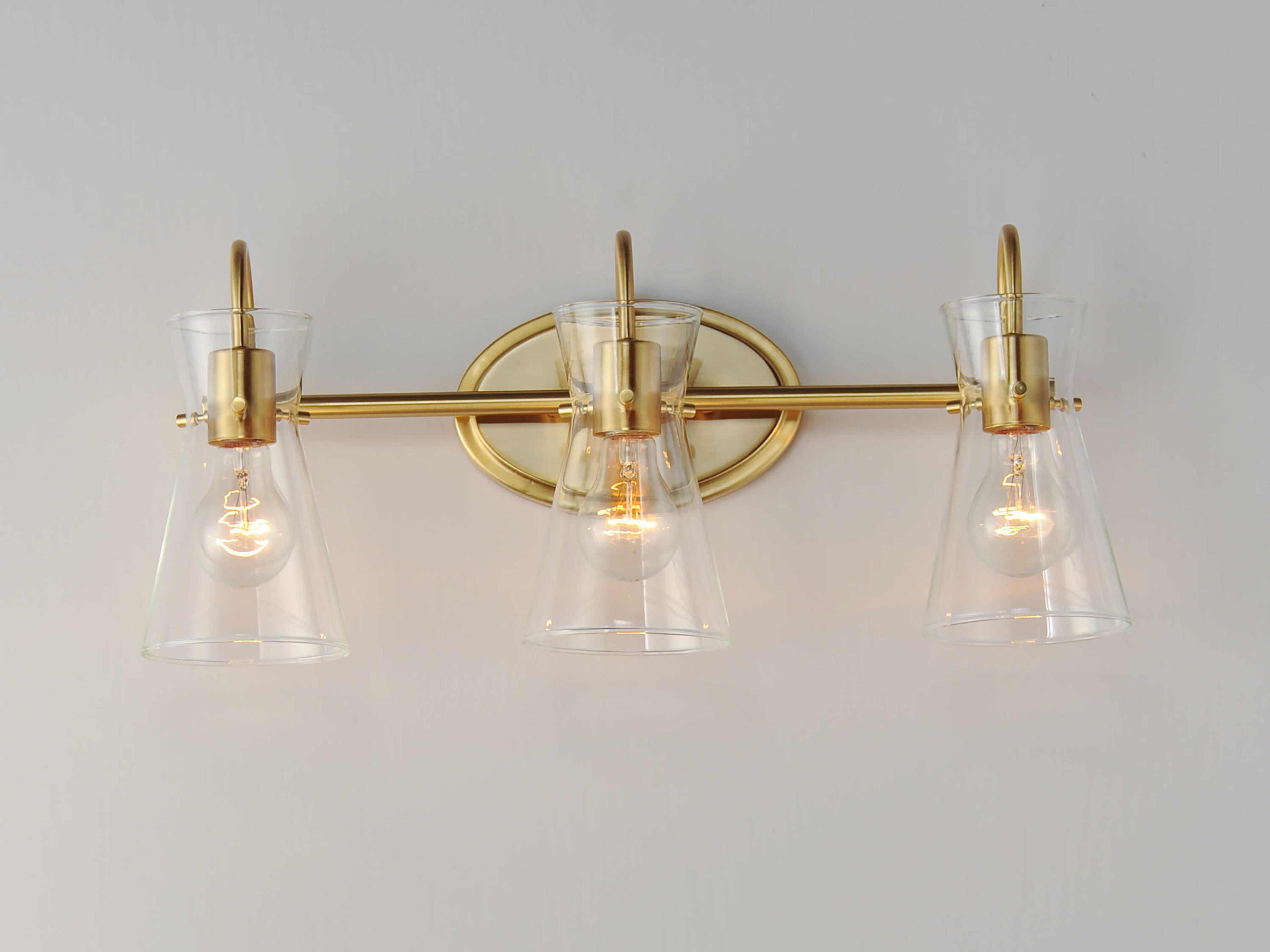 Maxim Lighting Ava 3-Light Natural Aged Brass Gold Vanity Light