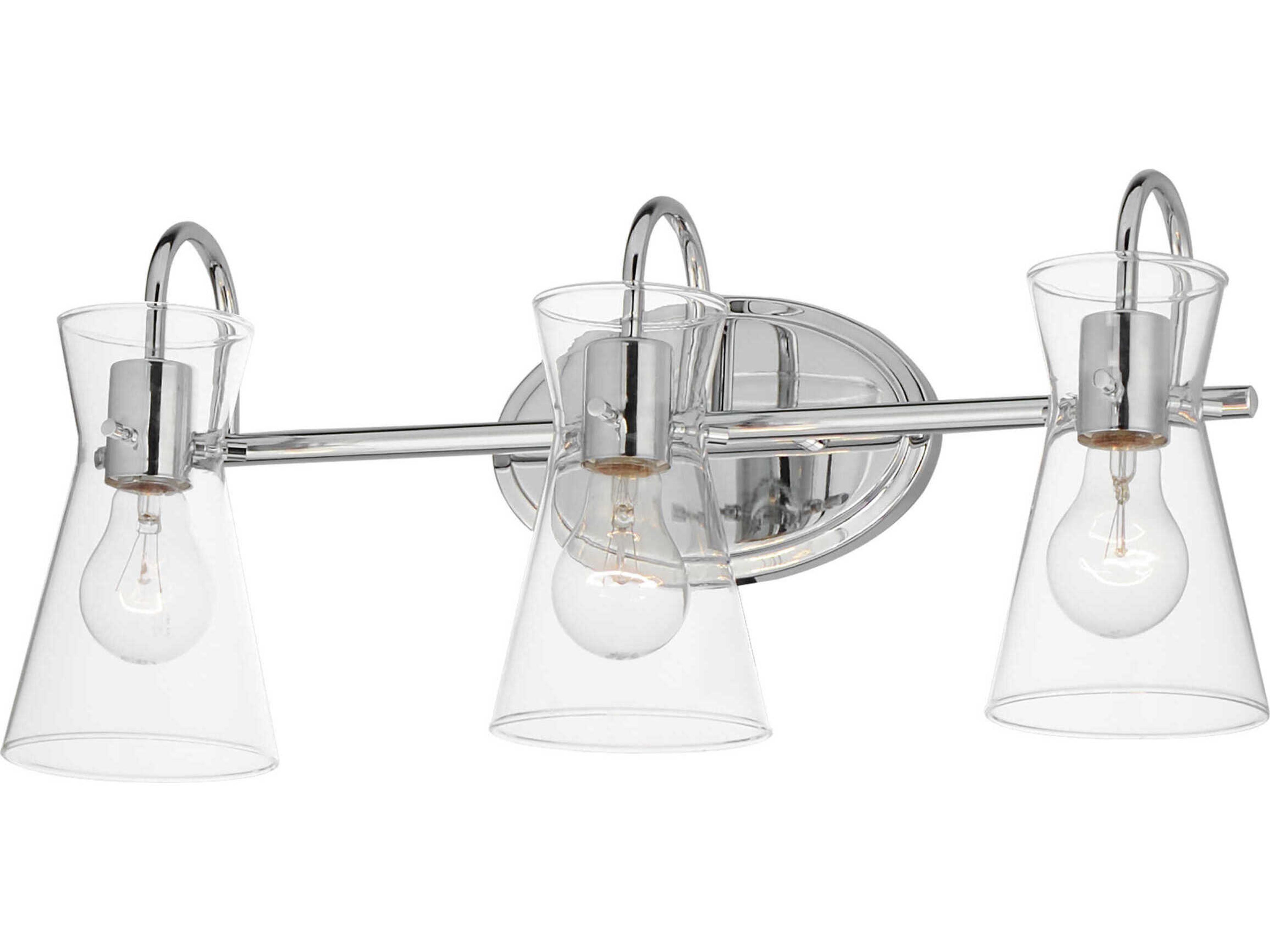 Ava 3-Light Polished Chrome Vanity Light