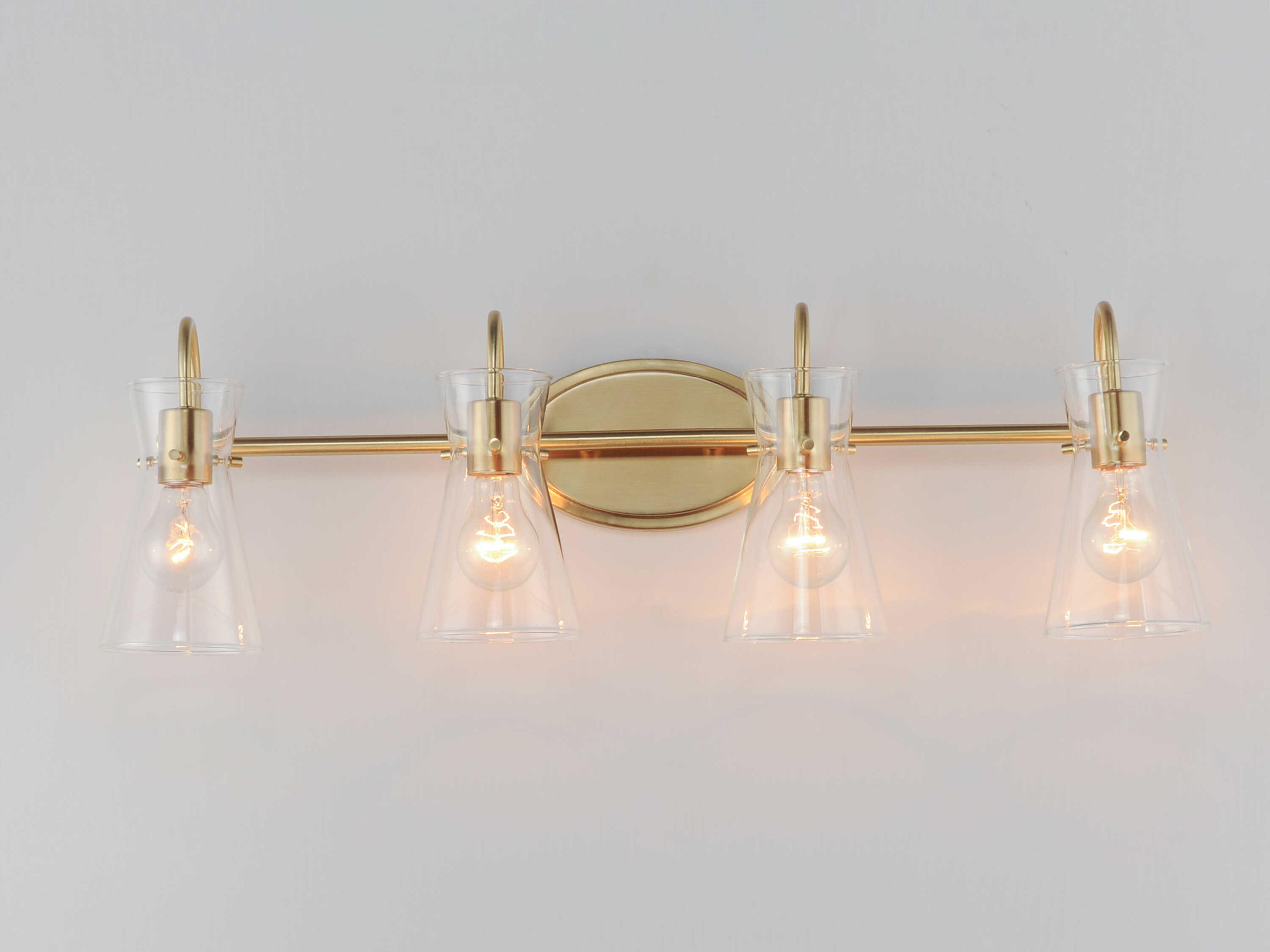 Maxim Lighting Ava 4-Light Natural Aged Brass Vanity Light