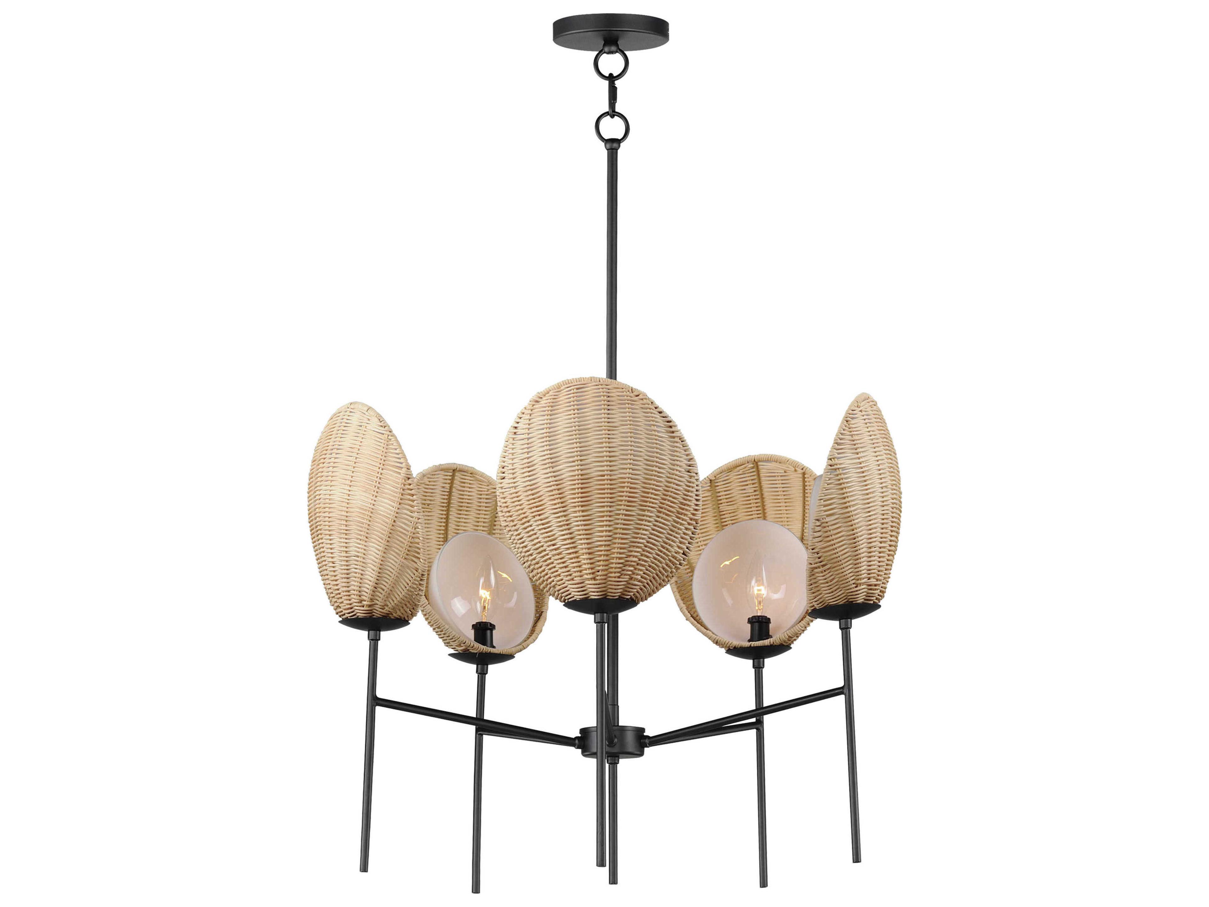 Maldives 5-Light Black Candelabra Chandelier