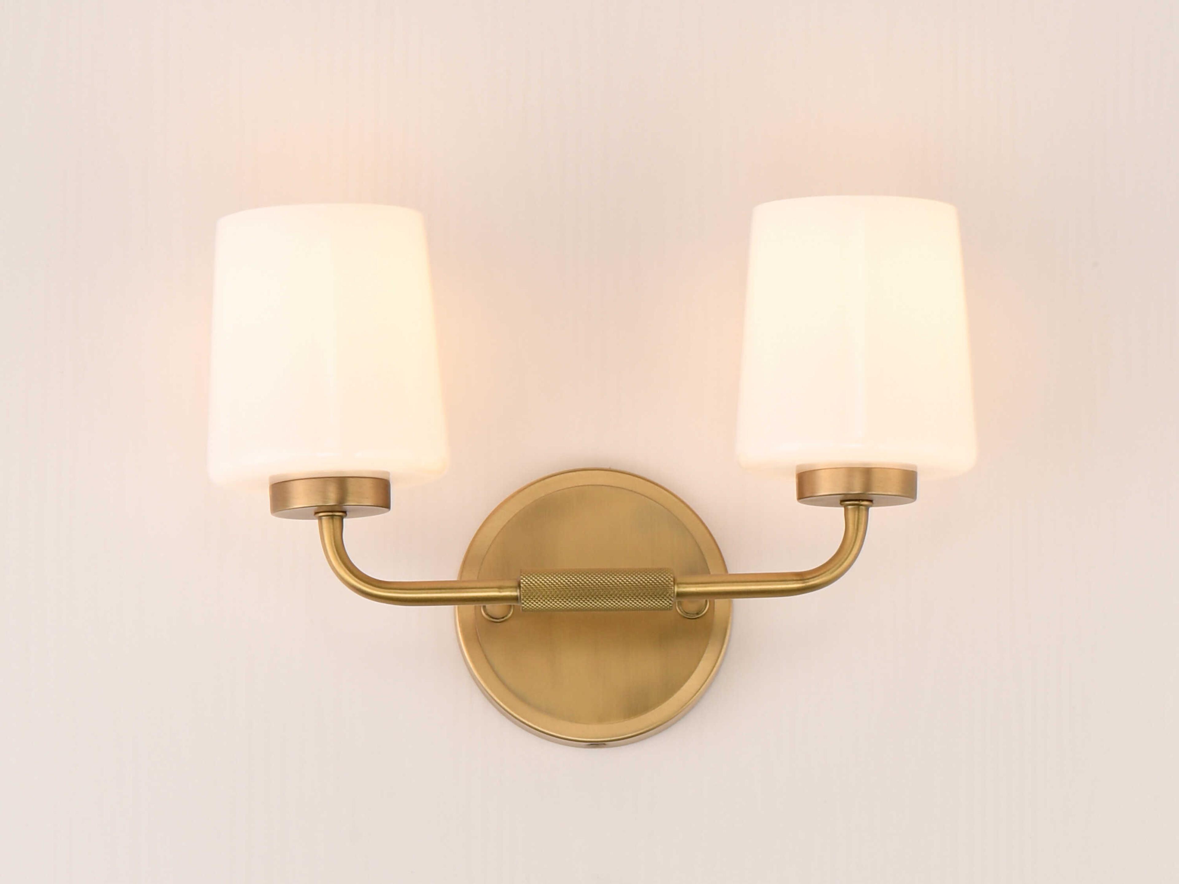 Maxim Lighting Durham 2-Light Natural Aged Brass Vanity Light