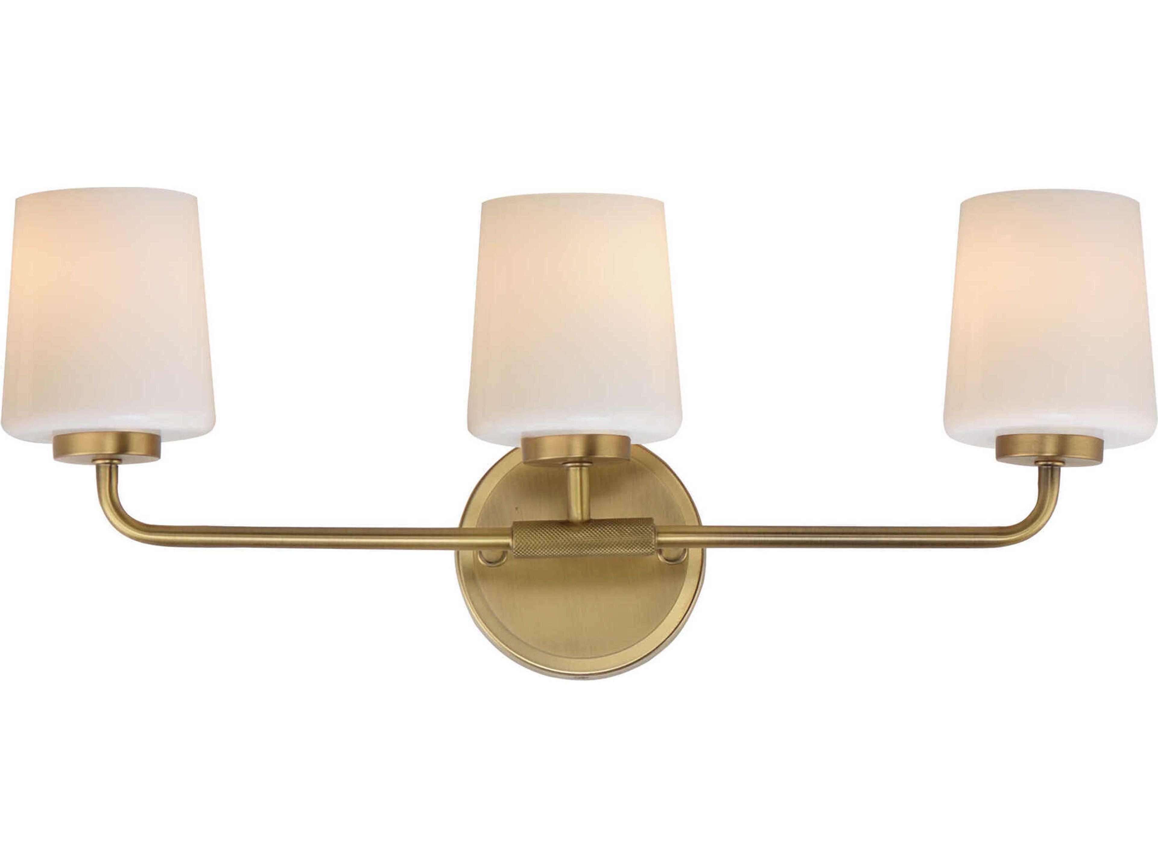 Durham 3-Light Natural Aged Brass Vanity Light