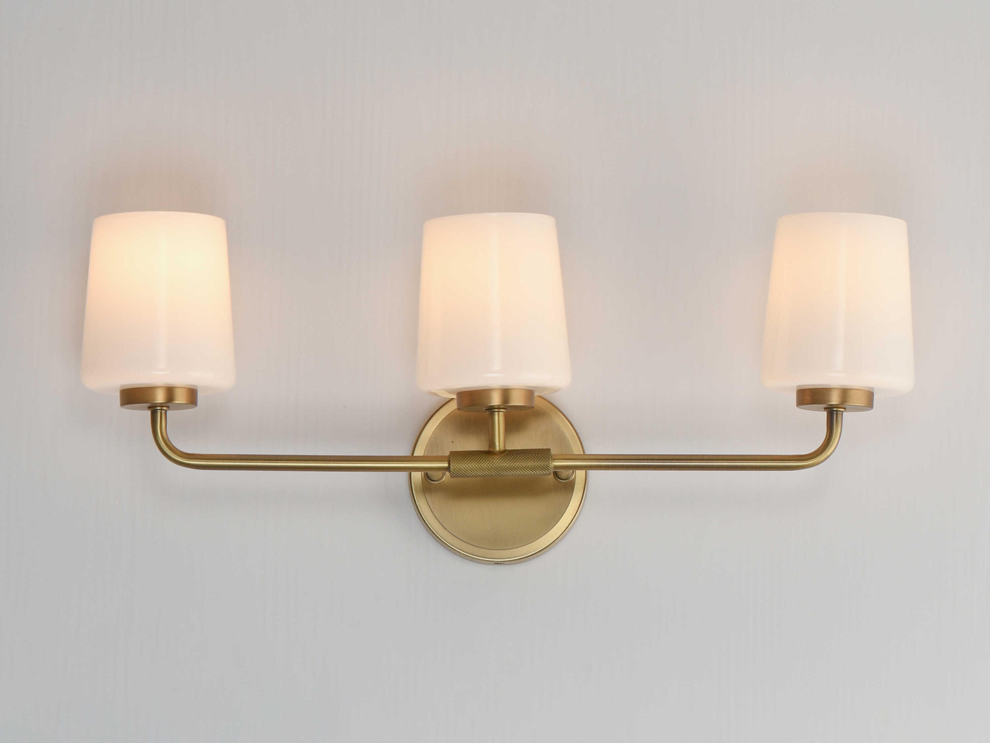 Maxim Lighting Durham 3-Light Natural Aged Brass Vanity Light
