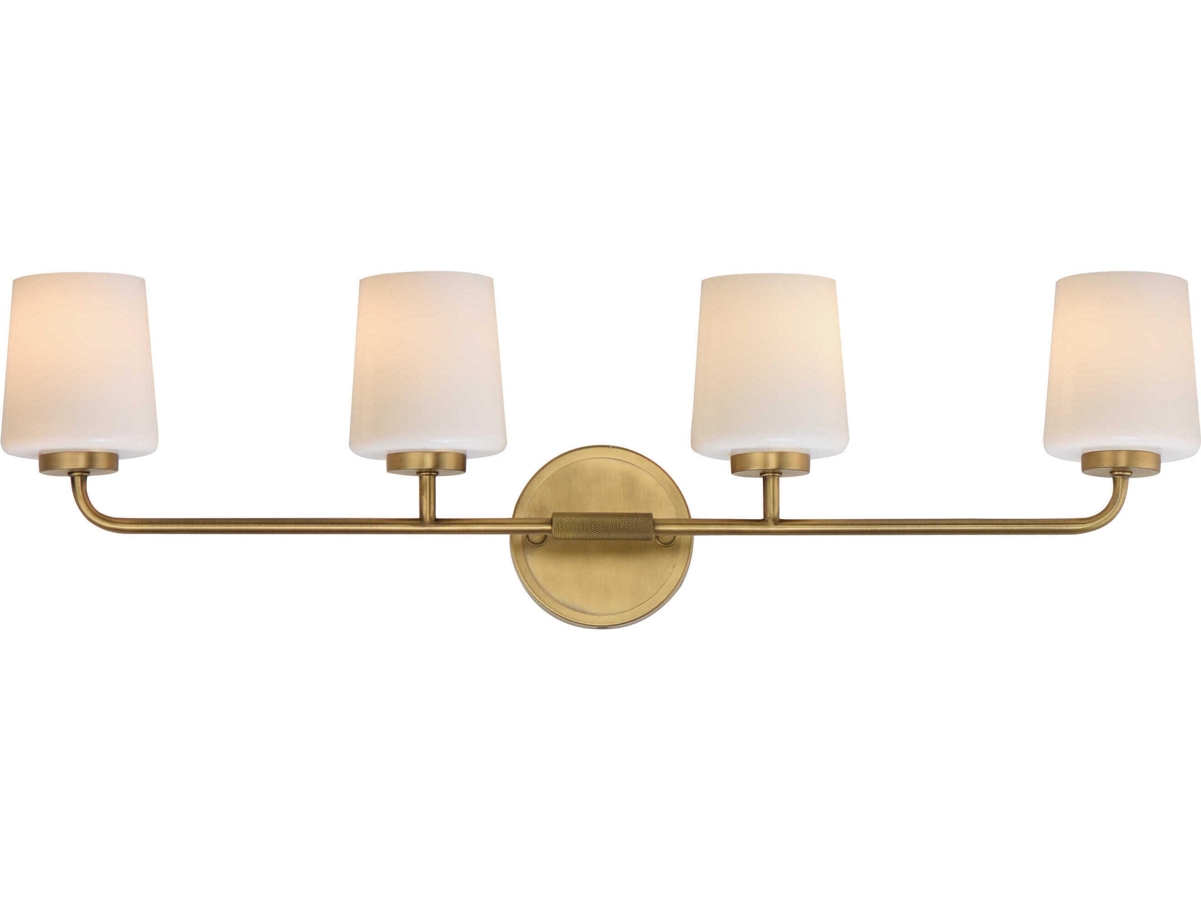 Durham 4-Light Natural Aged Brass Vanity Light