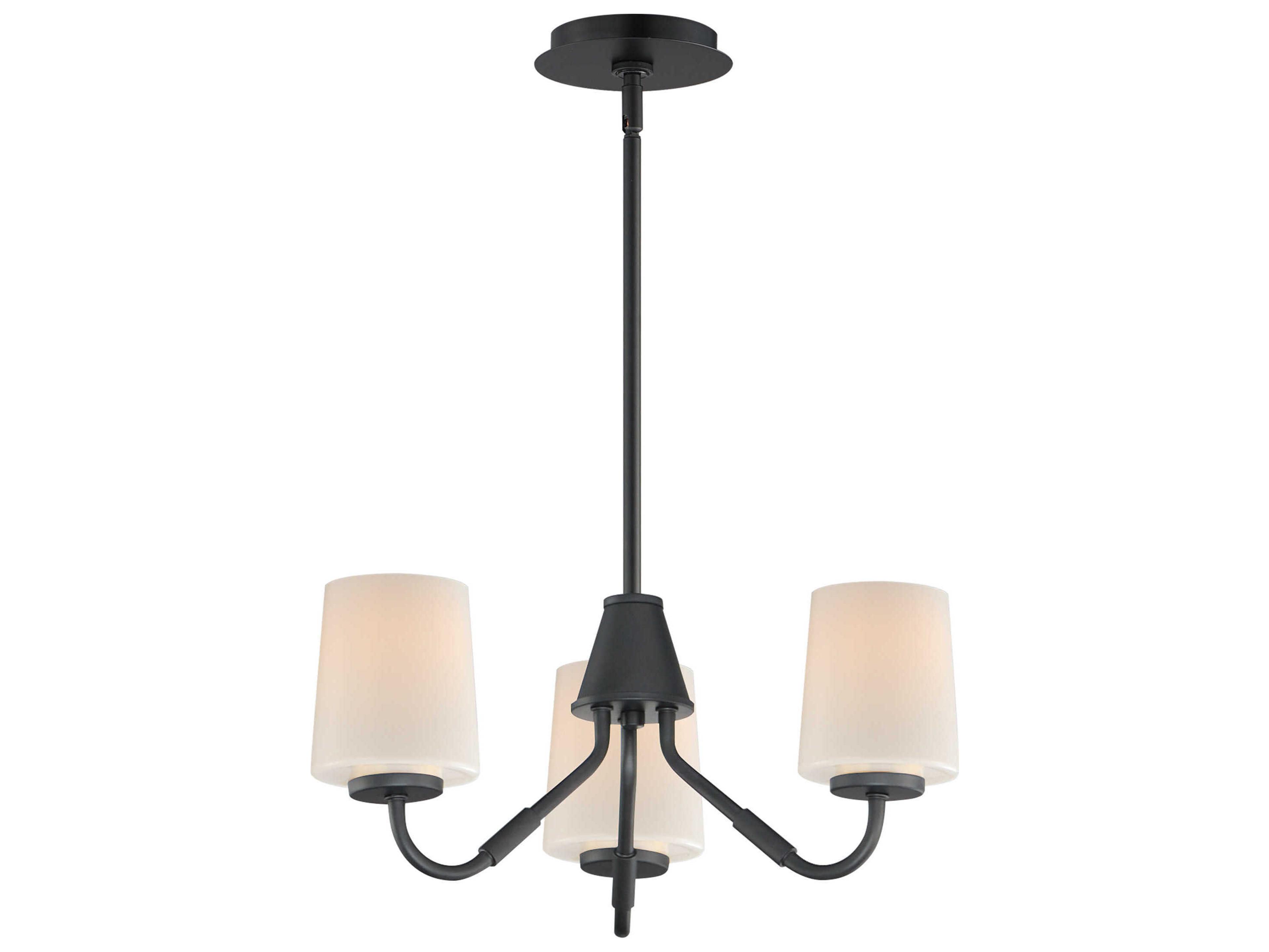 Durham 3-Light Black Chandelier