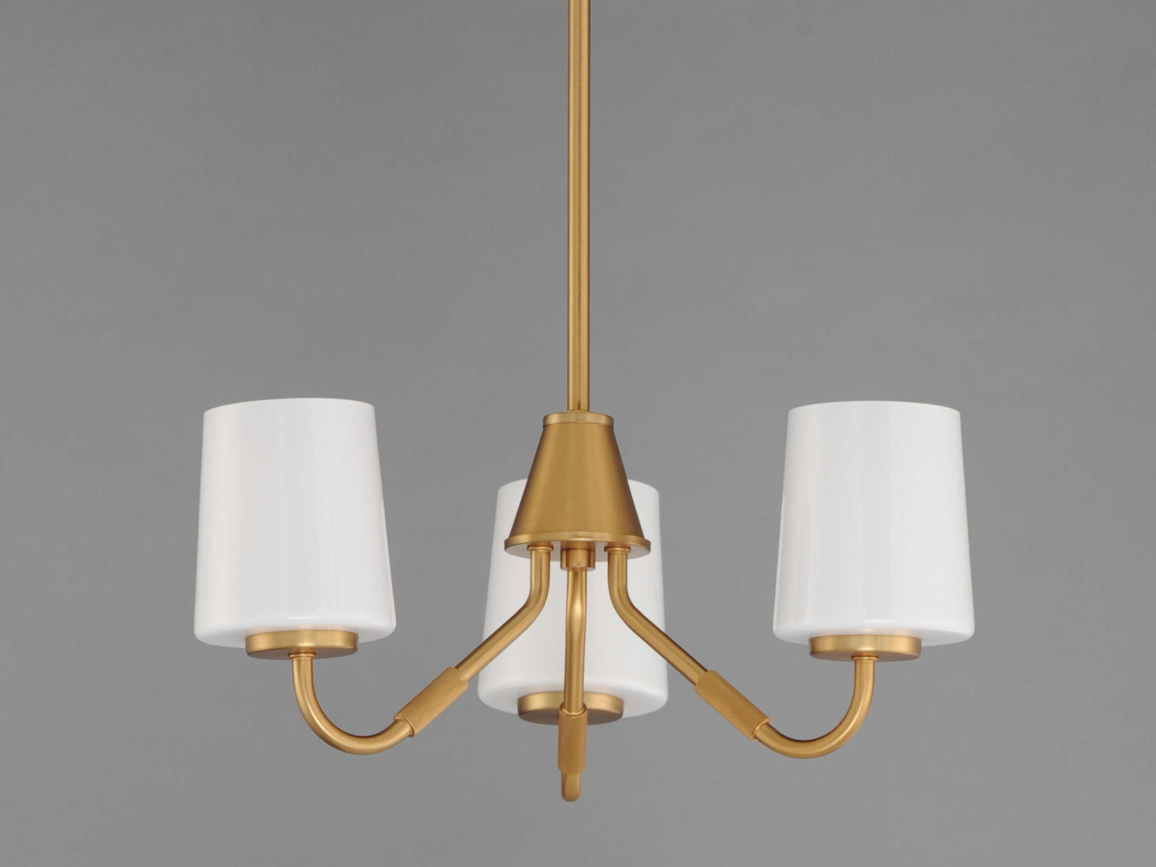 Maxim Lighting Durham 3-Light Natural Aged Brass Chandelier