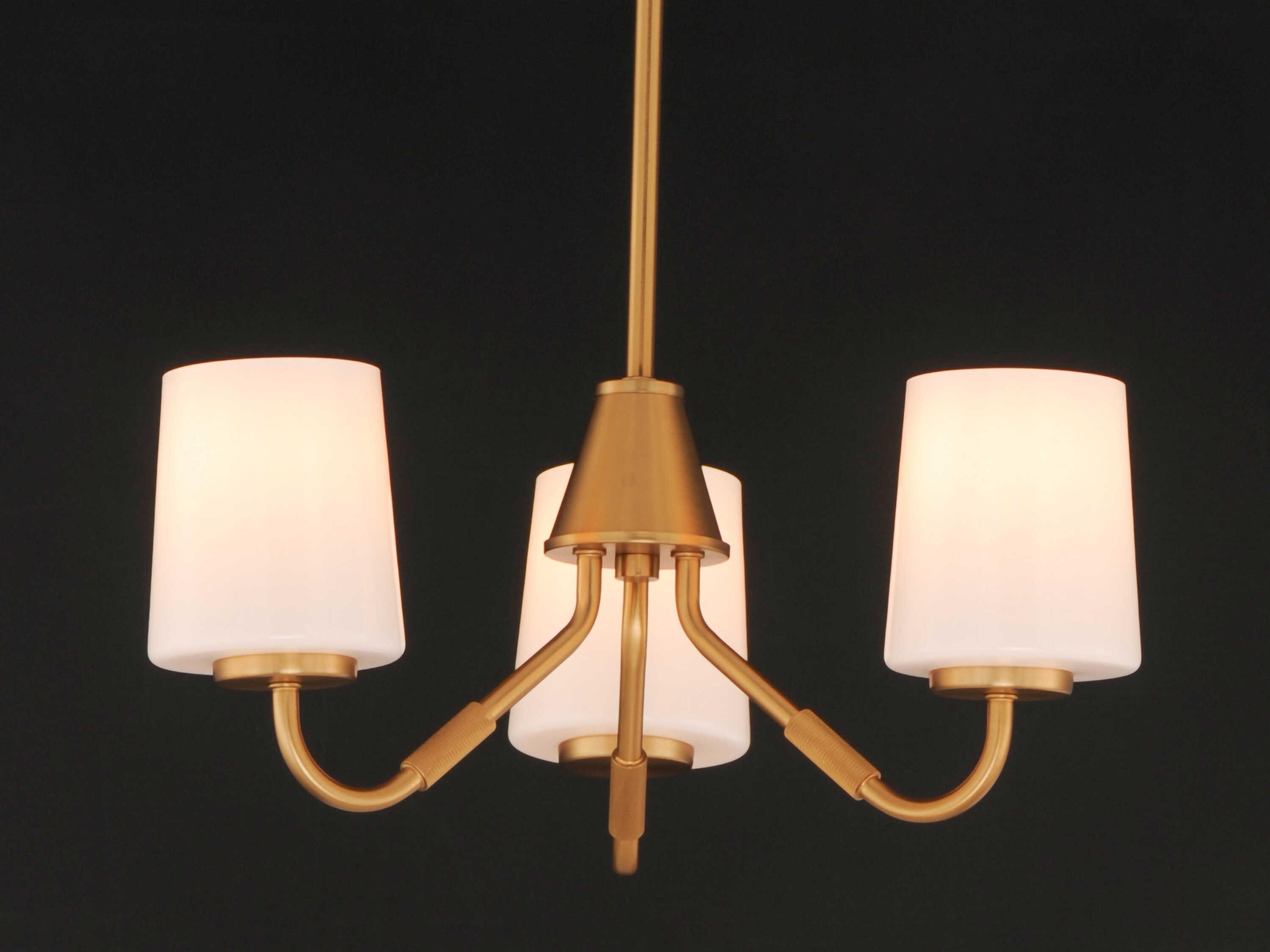 Maxim Lighting Durham 3-Light Natural Aged Brass Chandelier