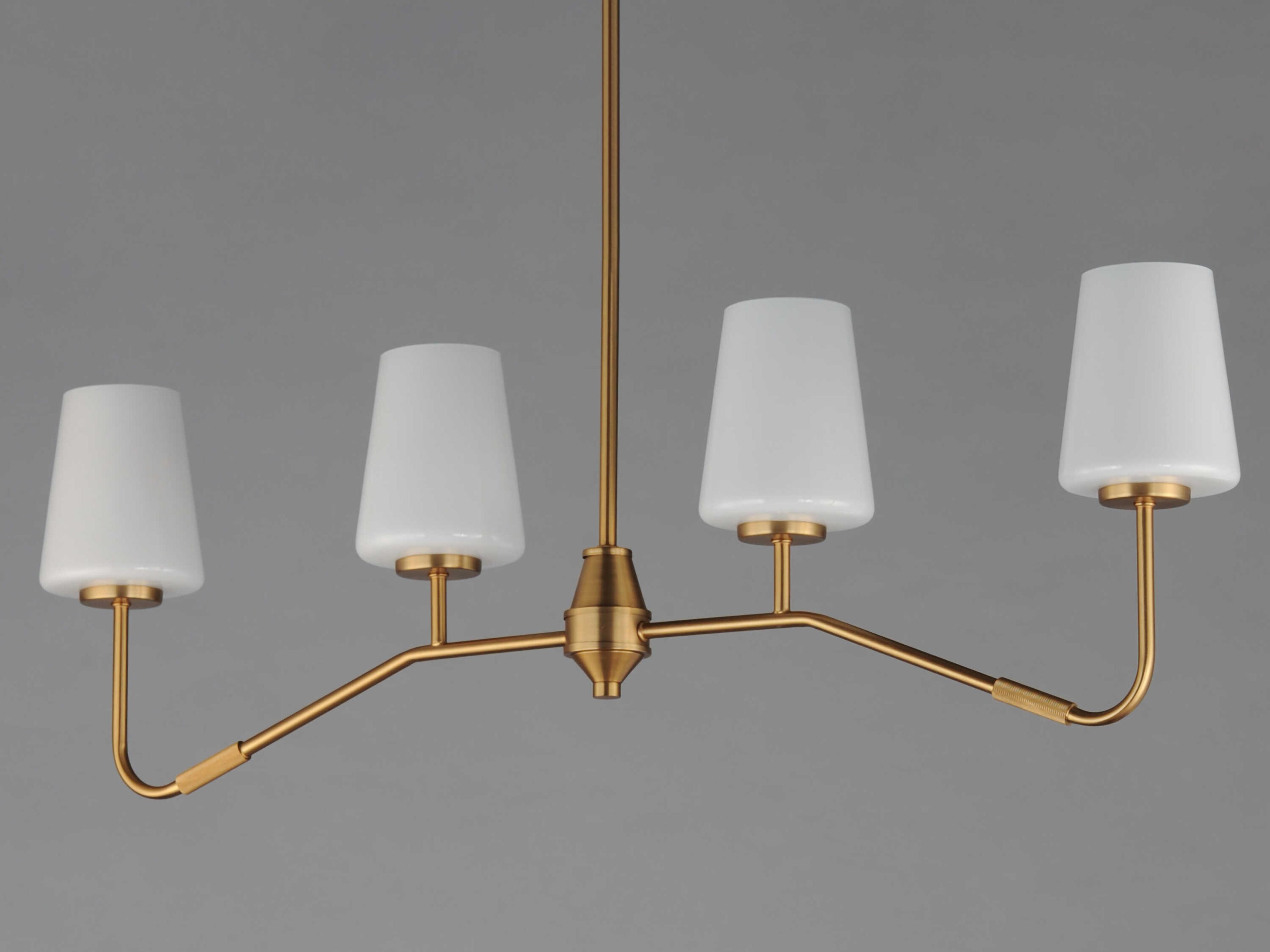Maxim Lighting Durham 4-Light Natural Aged Brass Island Pendant