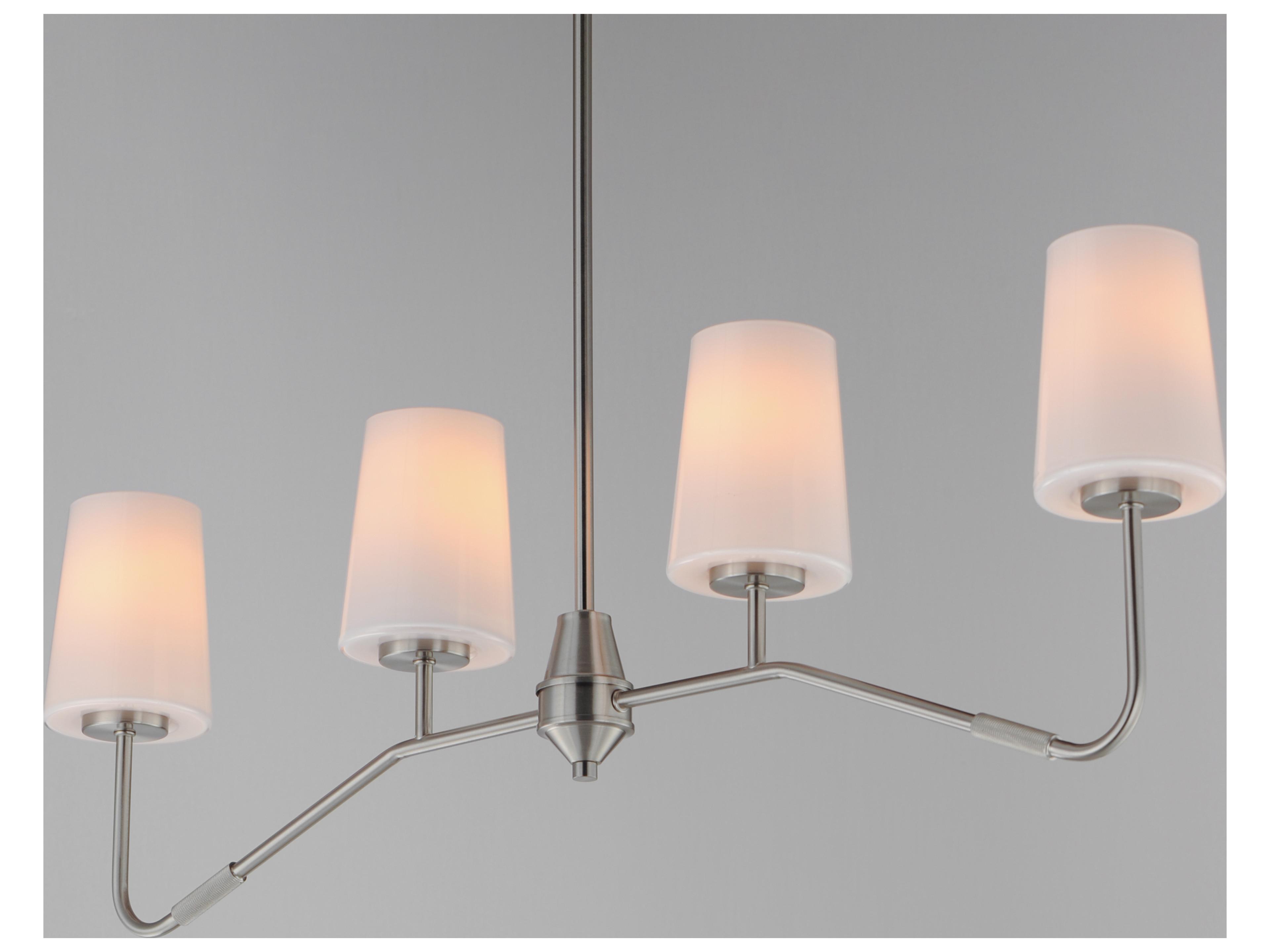 Maxim Lighting Durham 4- Light Satin Nickel Linear Chandelier