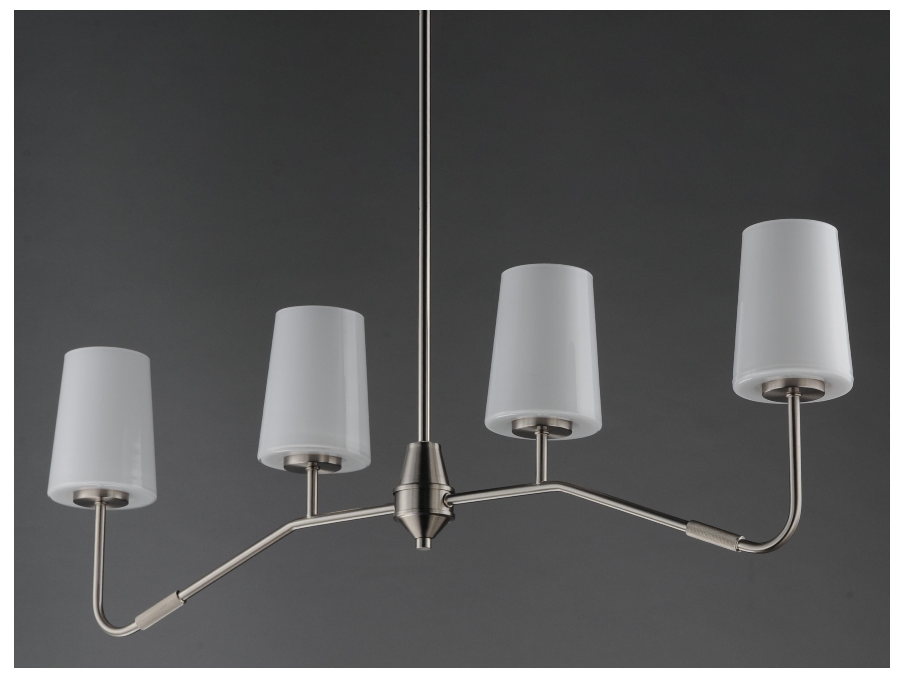 Maxim Lighting Durham 4- Light Satin Nickel Linear Chandelier